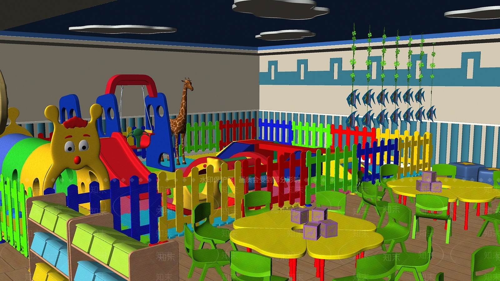 现代办公大厅3D模型下载【ID:1187297255】