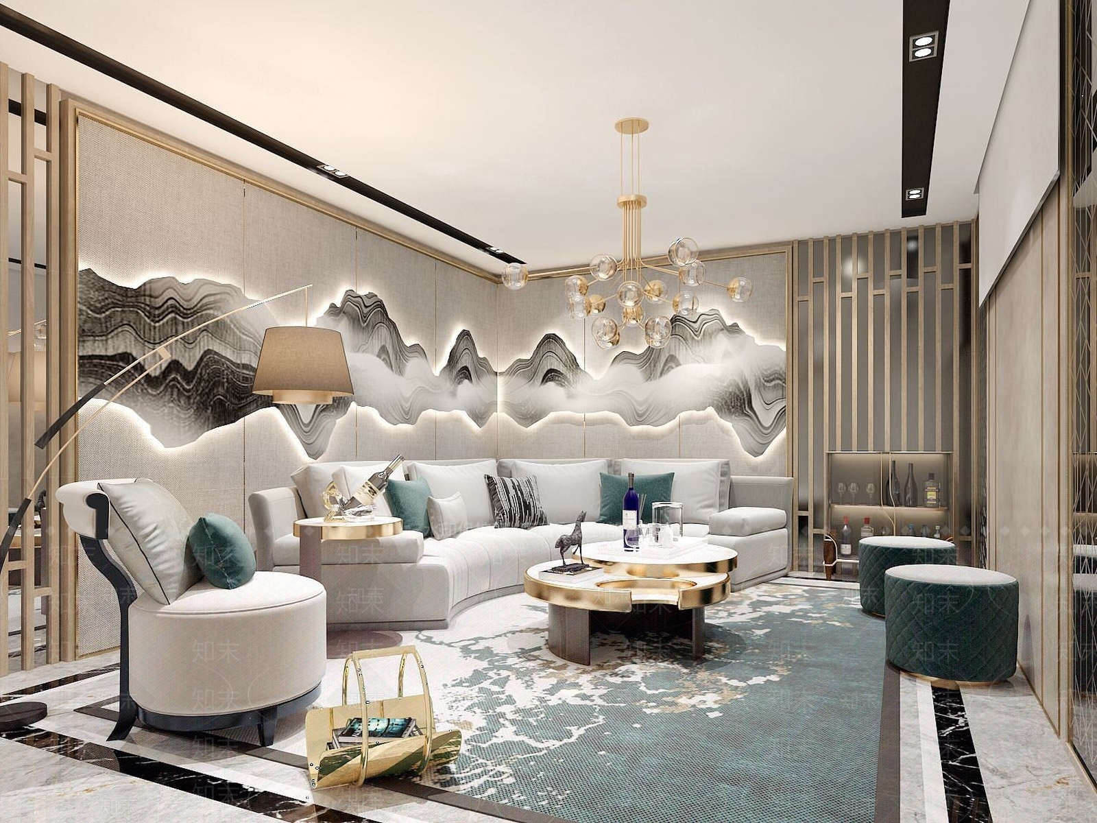 现代办公大厅3D模型下载【ID:1187297540】