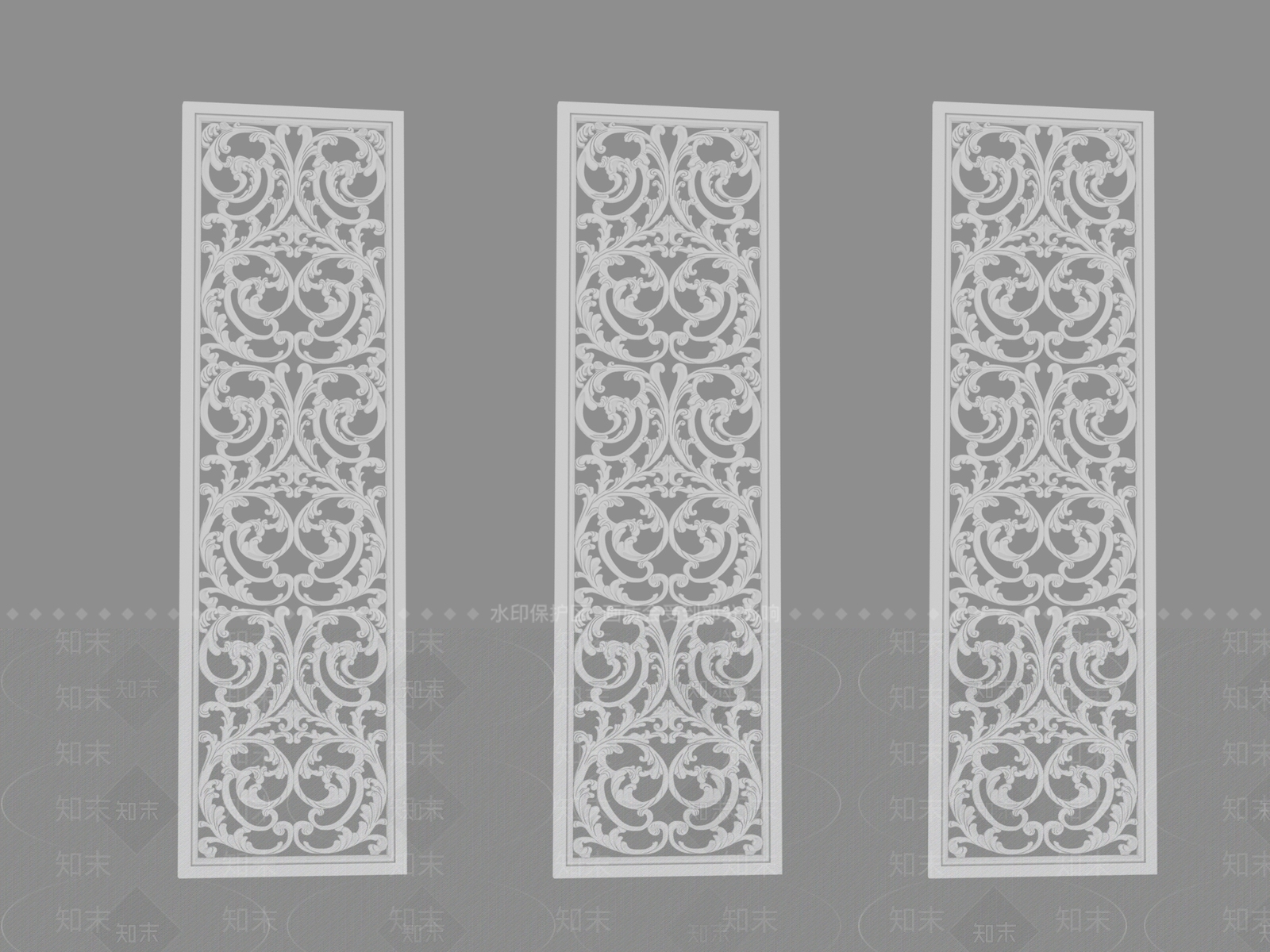 现代雕花3D模型下载【ID:1187301820】