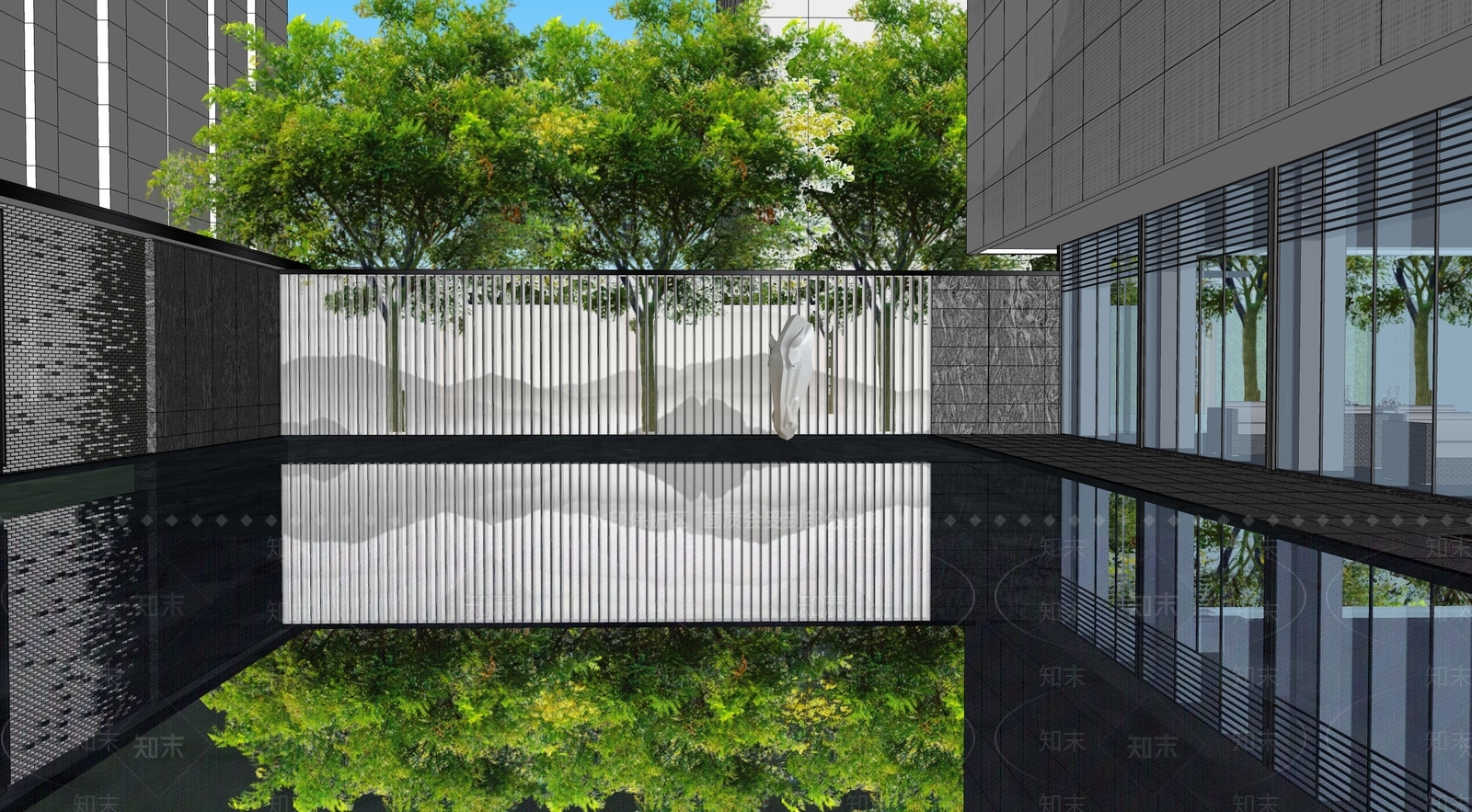 现代水景SU模型下载【ID:1187301968】
