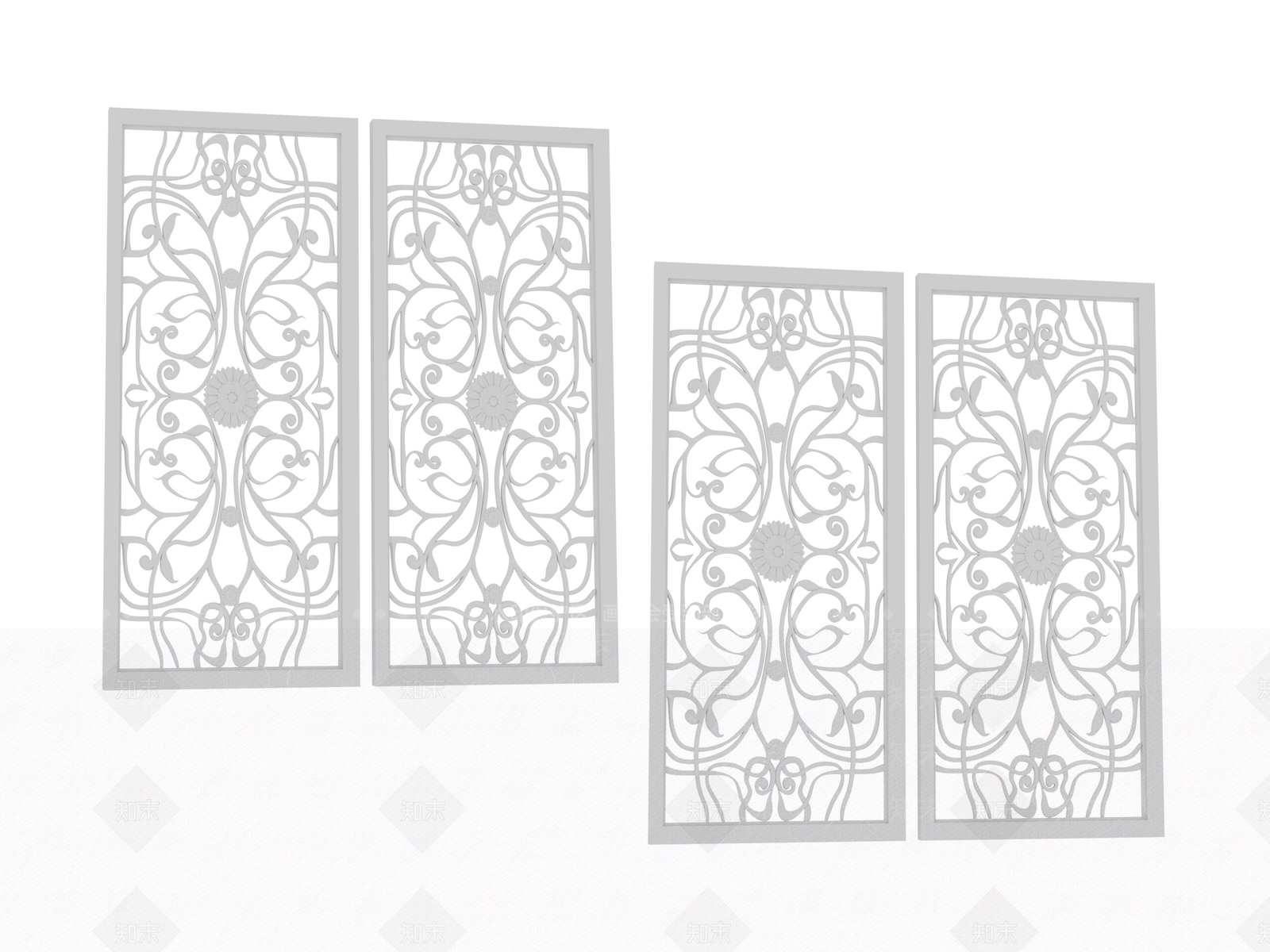 现代雕花3D模型下载【ID:1187302330】