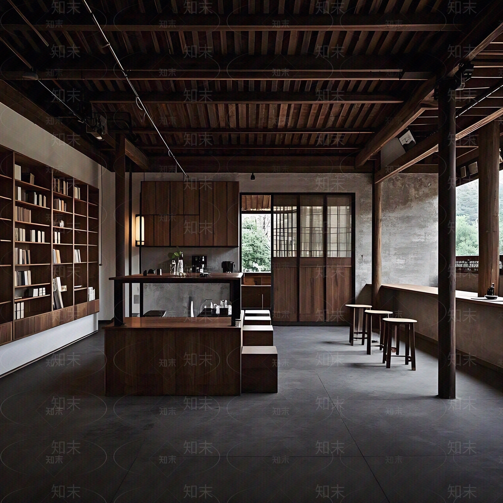 新中式侘寂其它内景贴图下载【ID:1187304353】