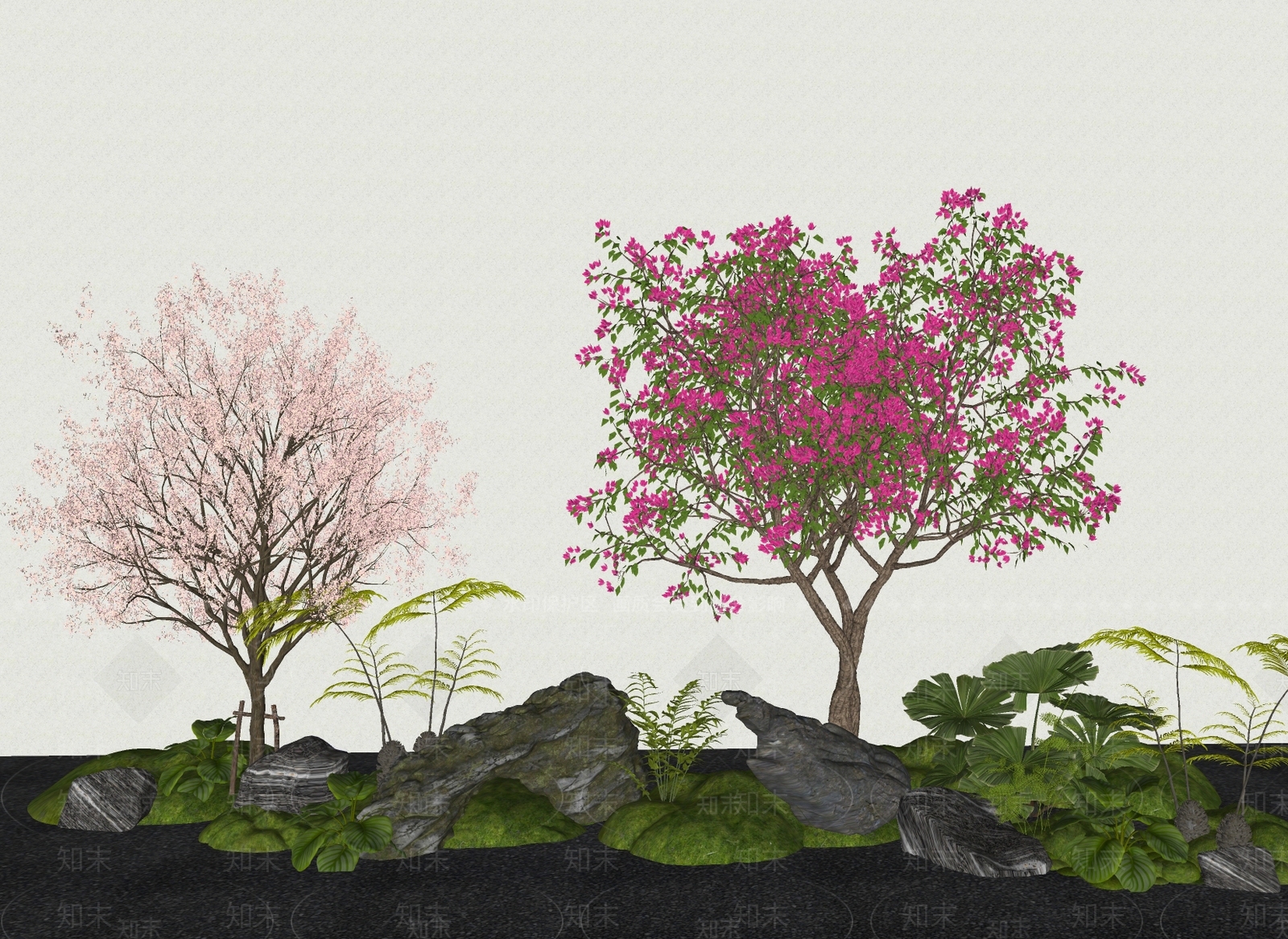 植物组合SU模型下载【ID:1187305974】