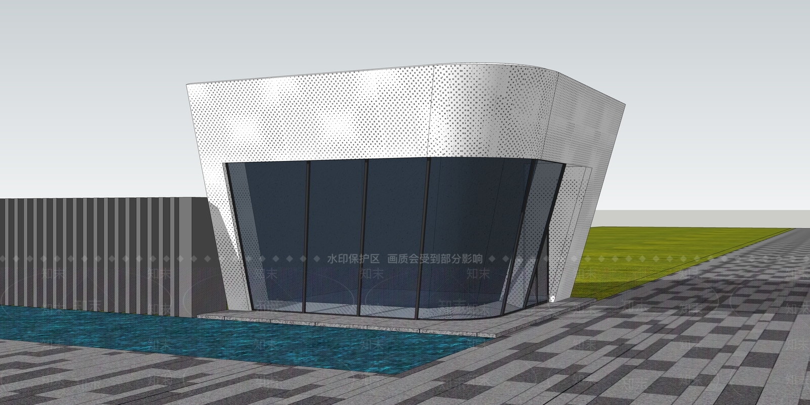 现代小公建SU模型下载【ID:1187309514】