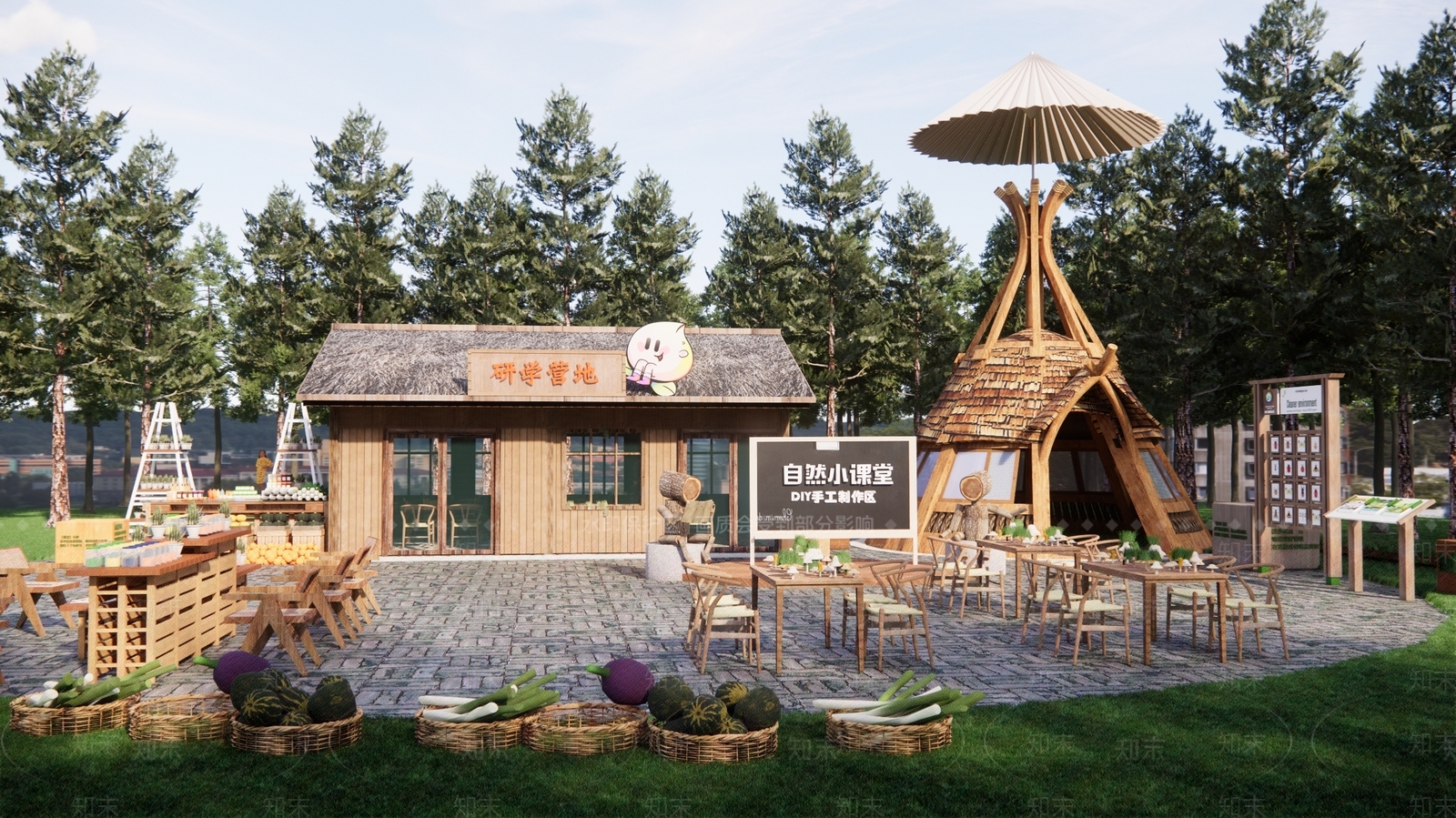 现代新中式公园3D模型下载【ID:1187309676】