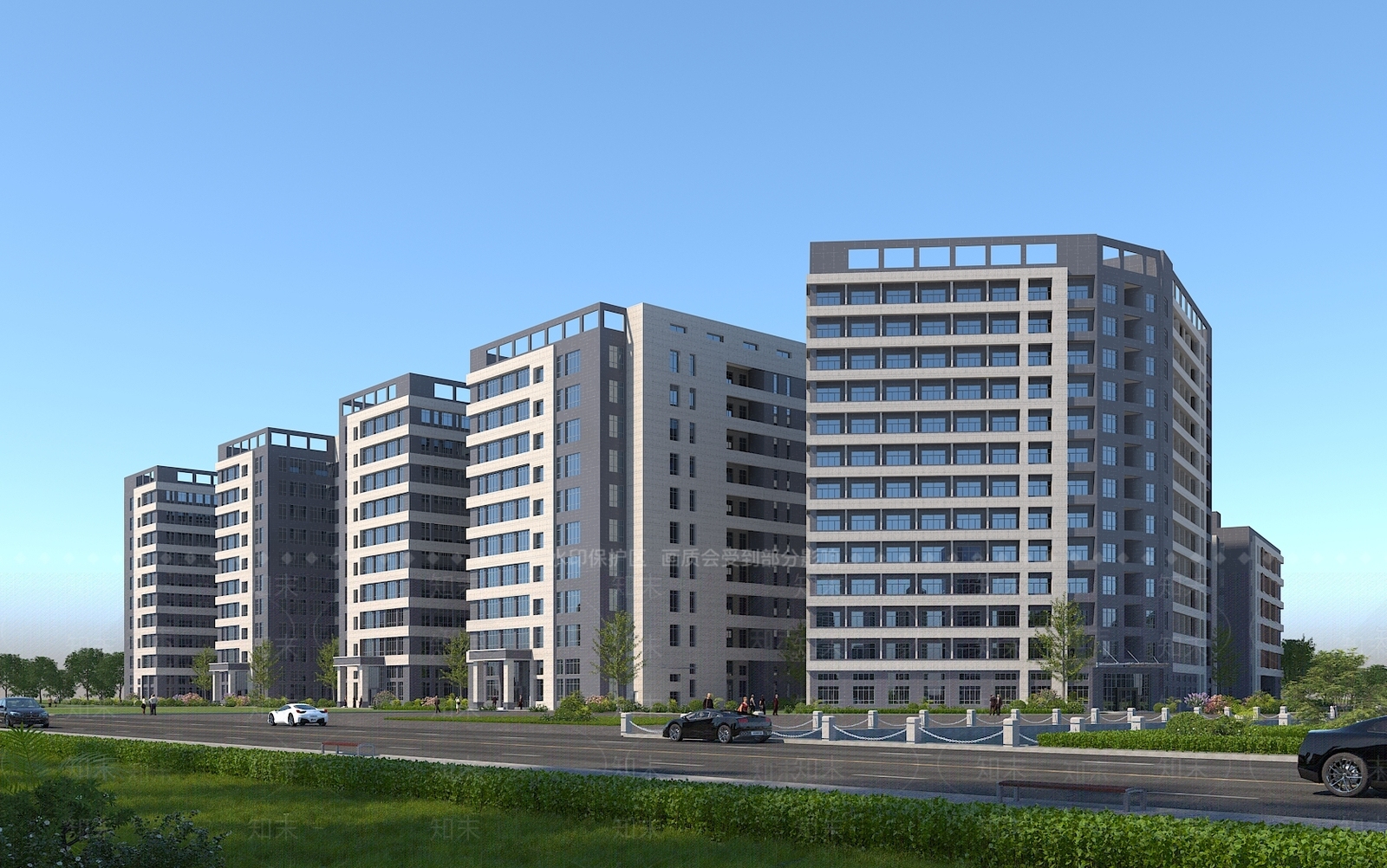 现代办公楼3D模型下载【ID:1187310590】