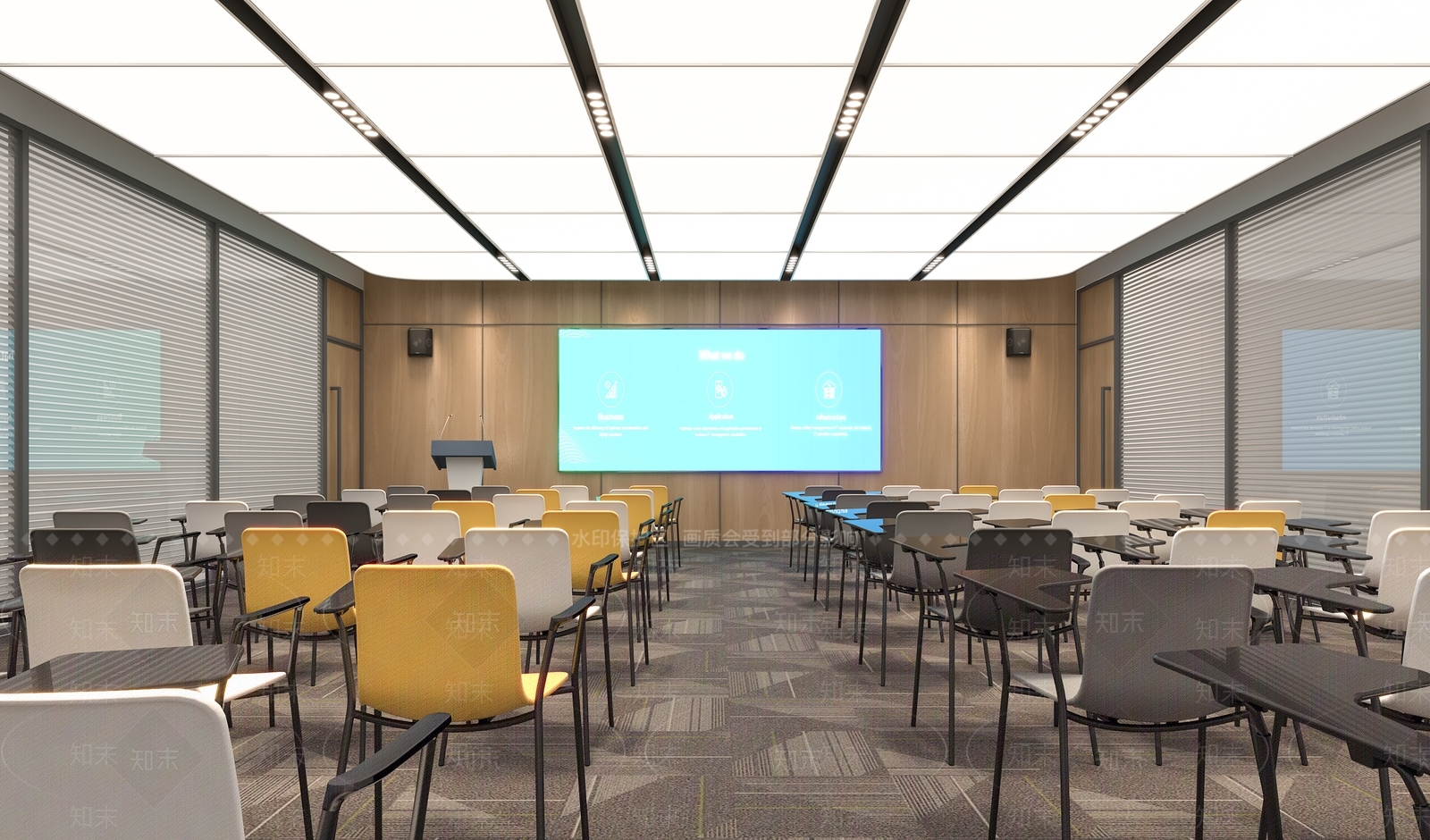 现代简约会议室3D模型下载【ID:1187311597】