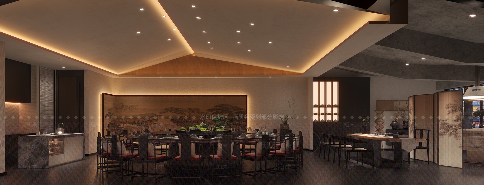 新中式茶馆3D模型下载【ID:1215041135】