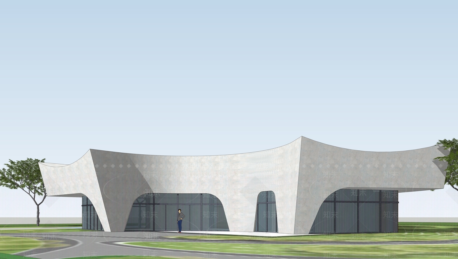 现代小公建SU模型下载【ID:1187316598】