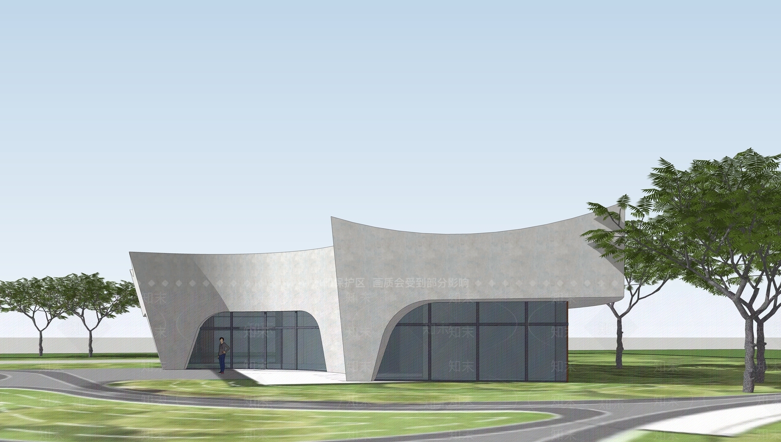 现代小公建SU模型下载【ID:1187316598】