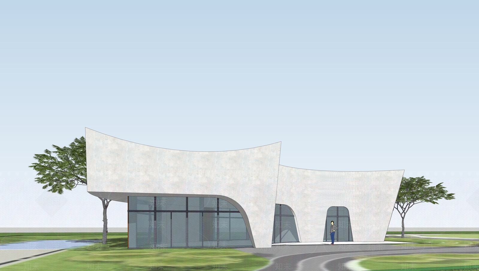 现代小公建SU模型下载【ID:1187316598】