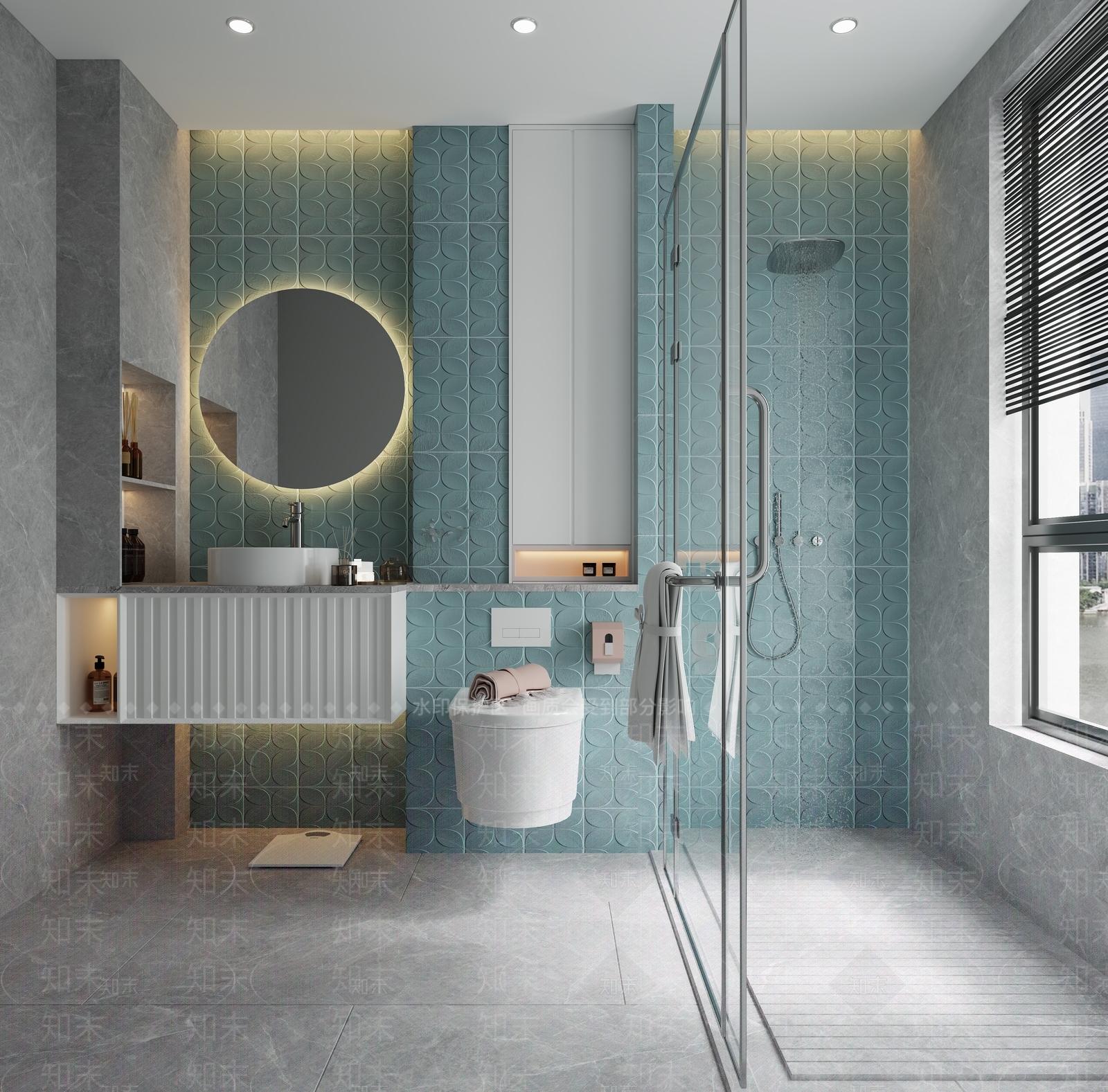 北欧简约卫生间3D模型下载【ID:1187316581】