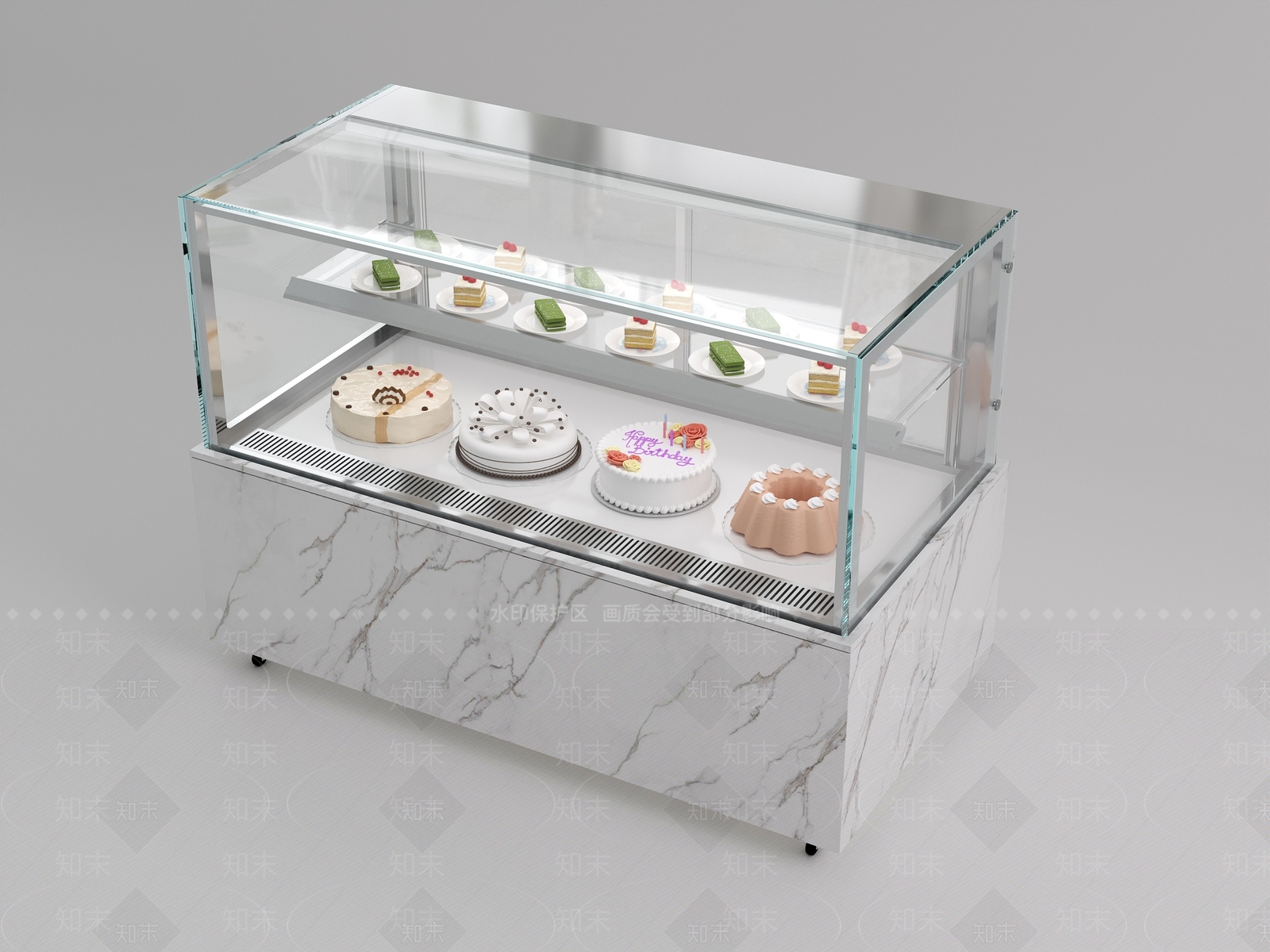 现代甜品面包店3D模型下载【ID:1187317857】
