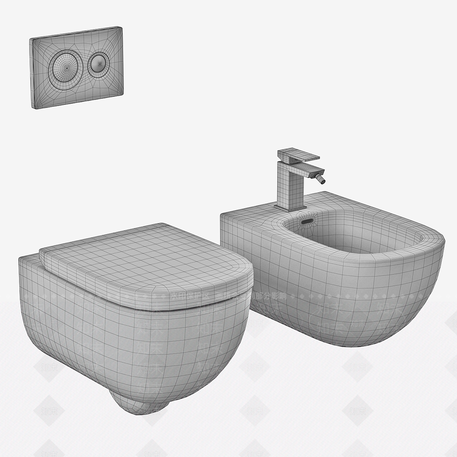 马桶3D模型下载【ID:1187318947】