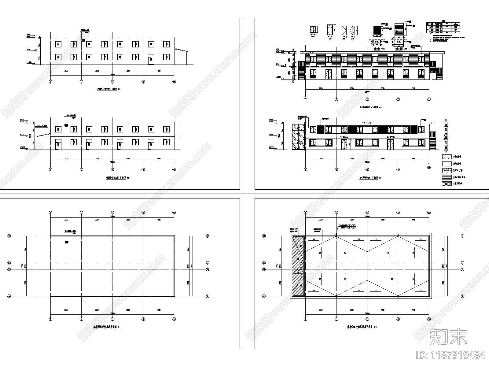 现代养老院cad施工图下载【ID:1187319484】