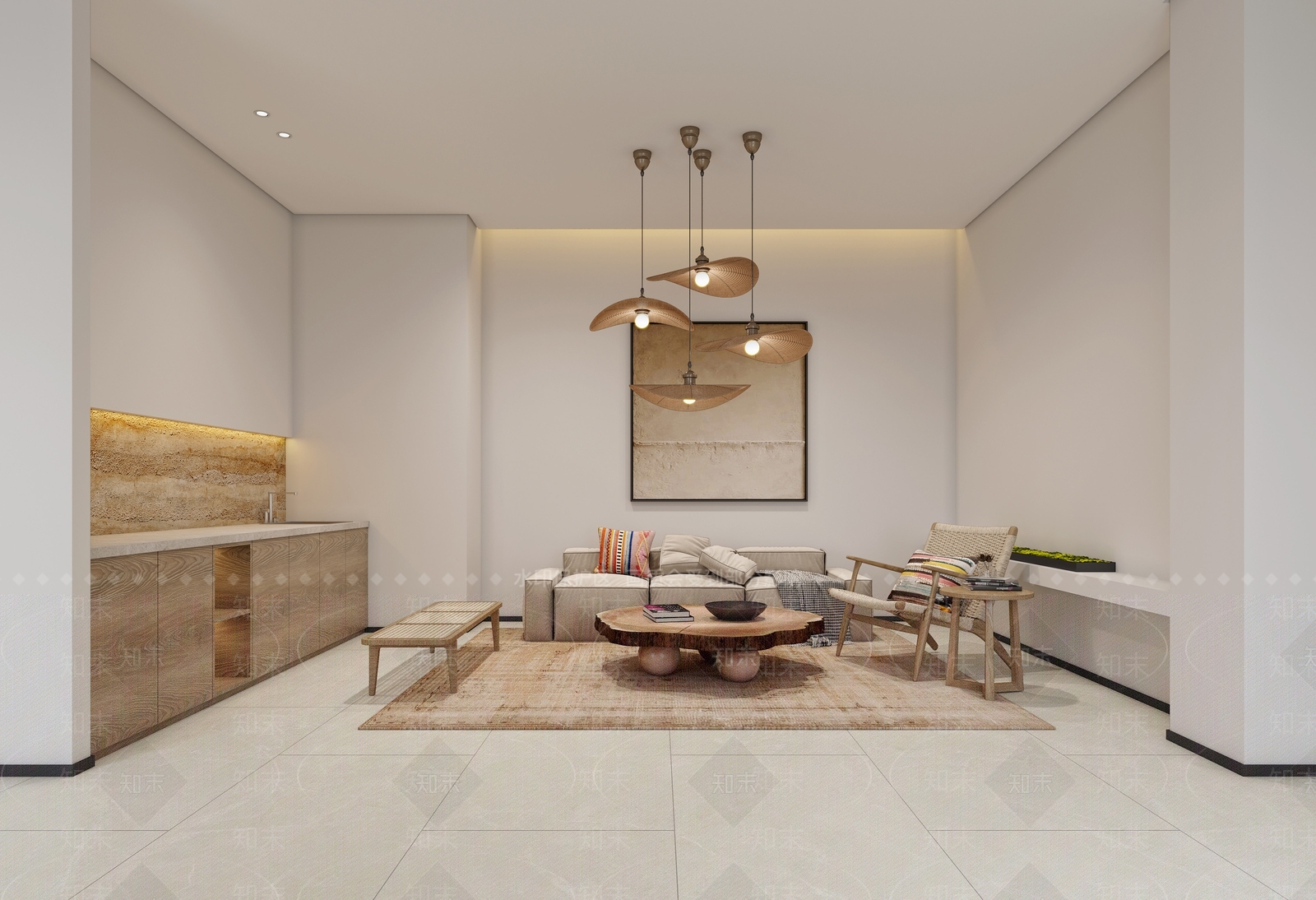 现代侘寂民宿3D模型下载【ID:1187327238】
