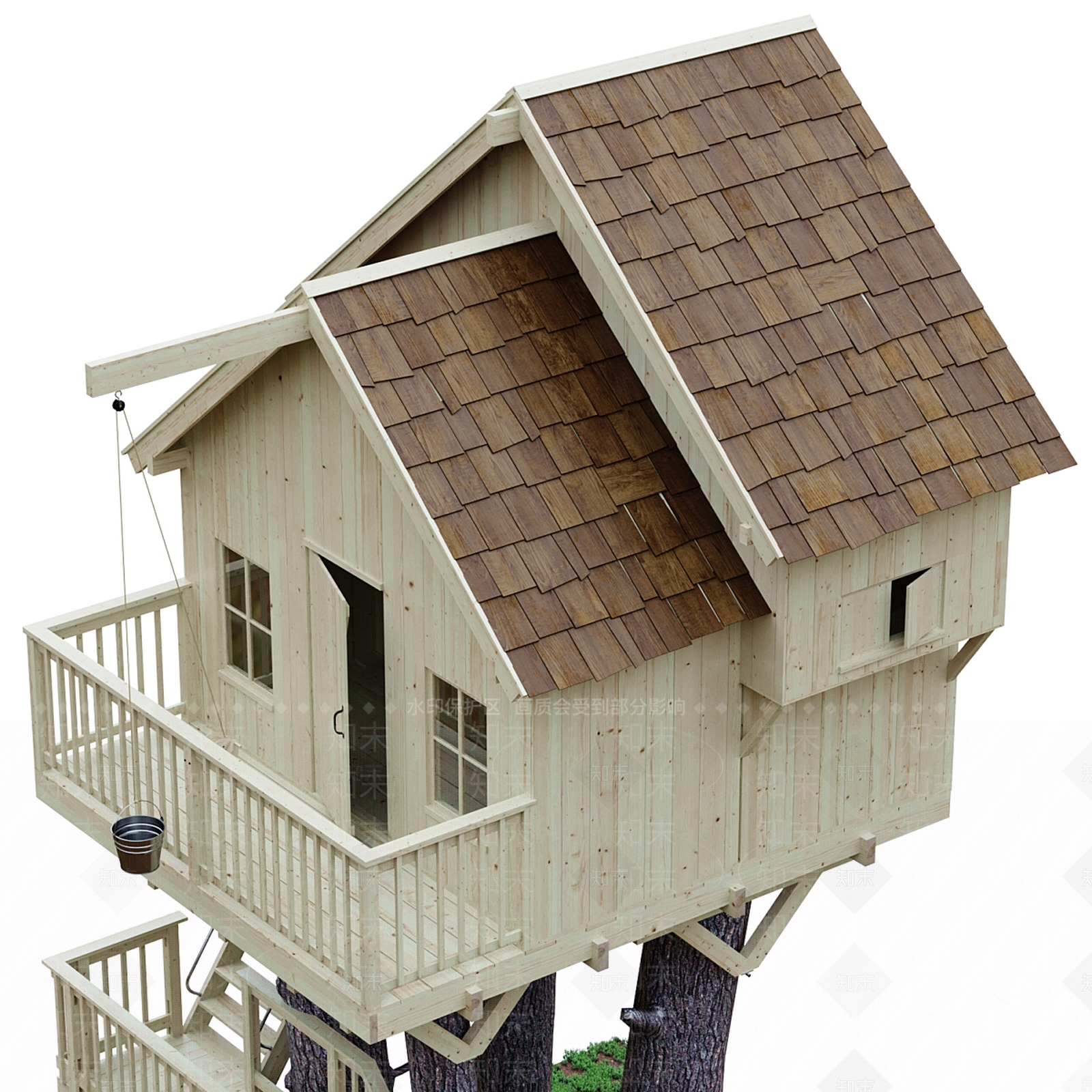 现代新中式其他住宅外观3D模型下载【ID:1187329286】