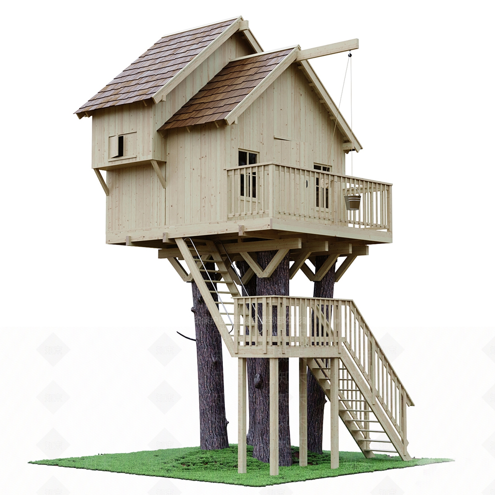 现代新中式其他住宅外观3D模型下载【ID:1187329286】