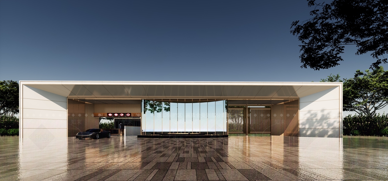 现代小区建筑SU模型下载【ID:1187330911】