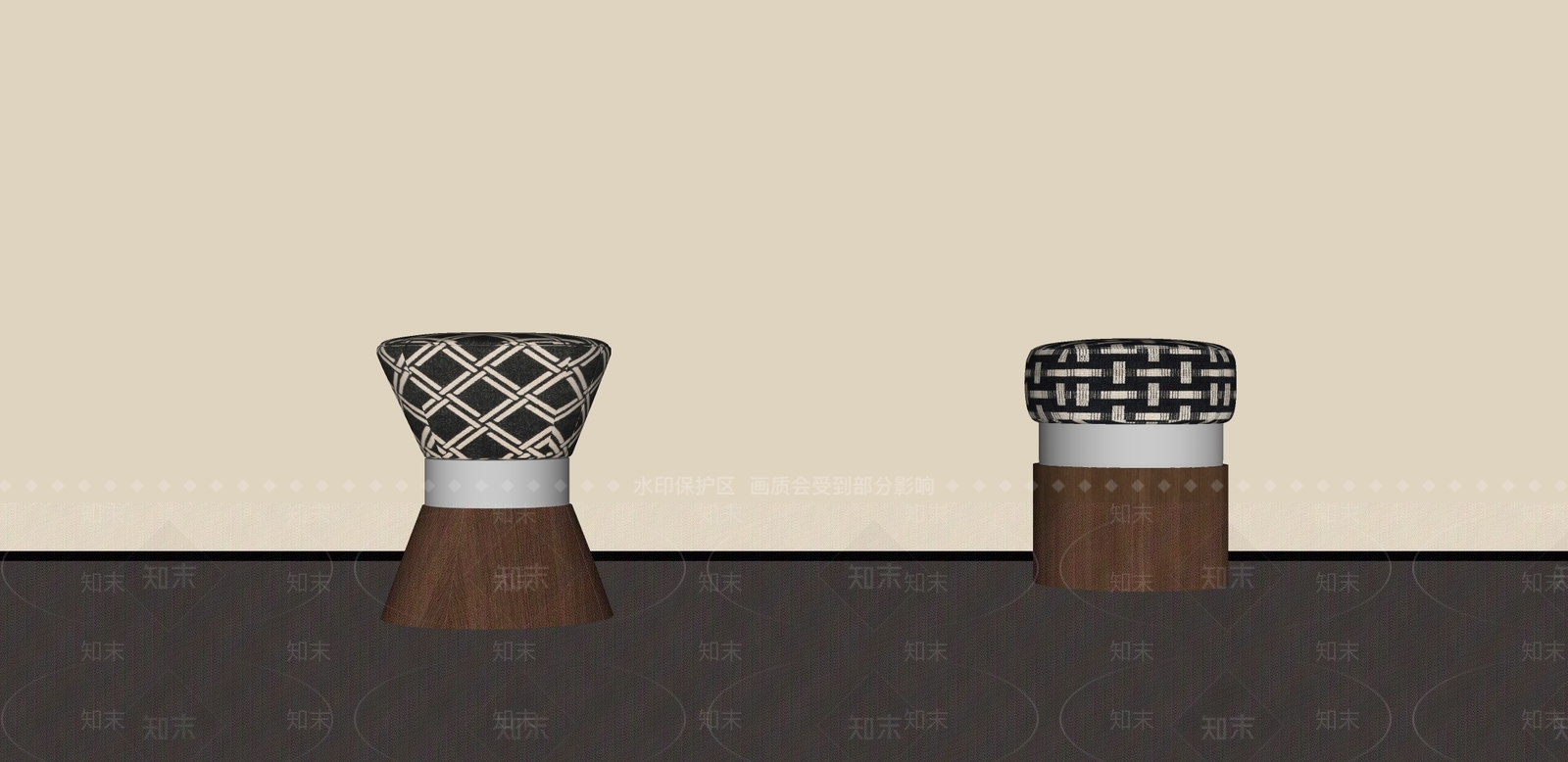 中古侘寂其他凳子SU模型下载【ID:1187331589】
