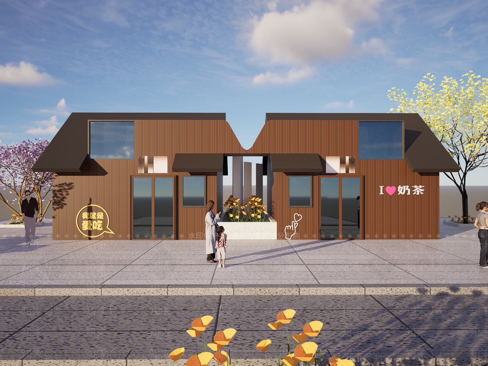 现代新中式其他景观小建筑SU模型下载【ID:1187331866】