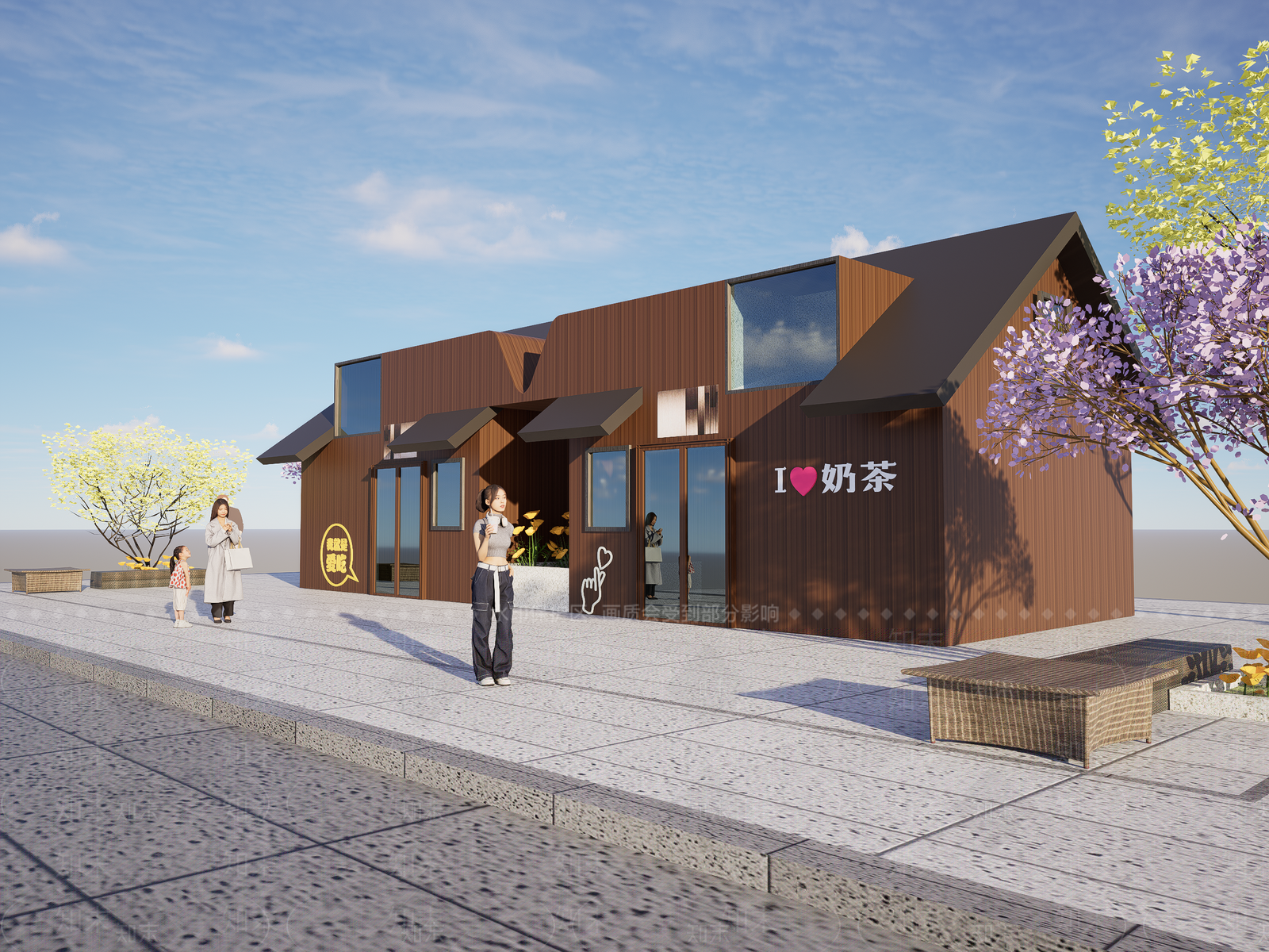 现代新中式其他景观小建筑SU模型下载【ID:1187331866】