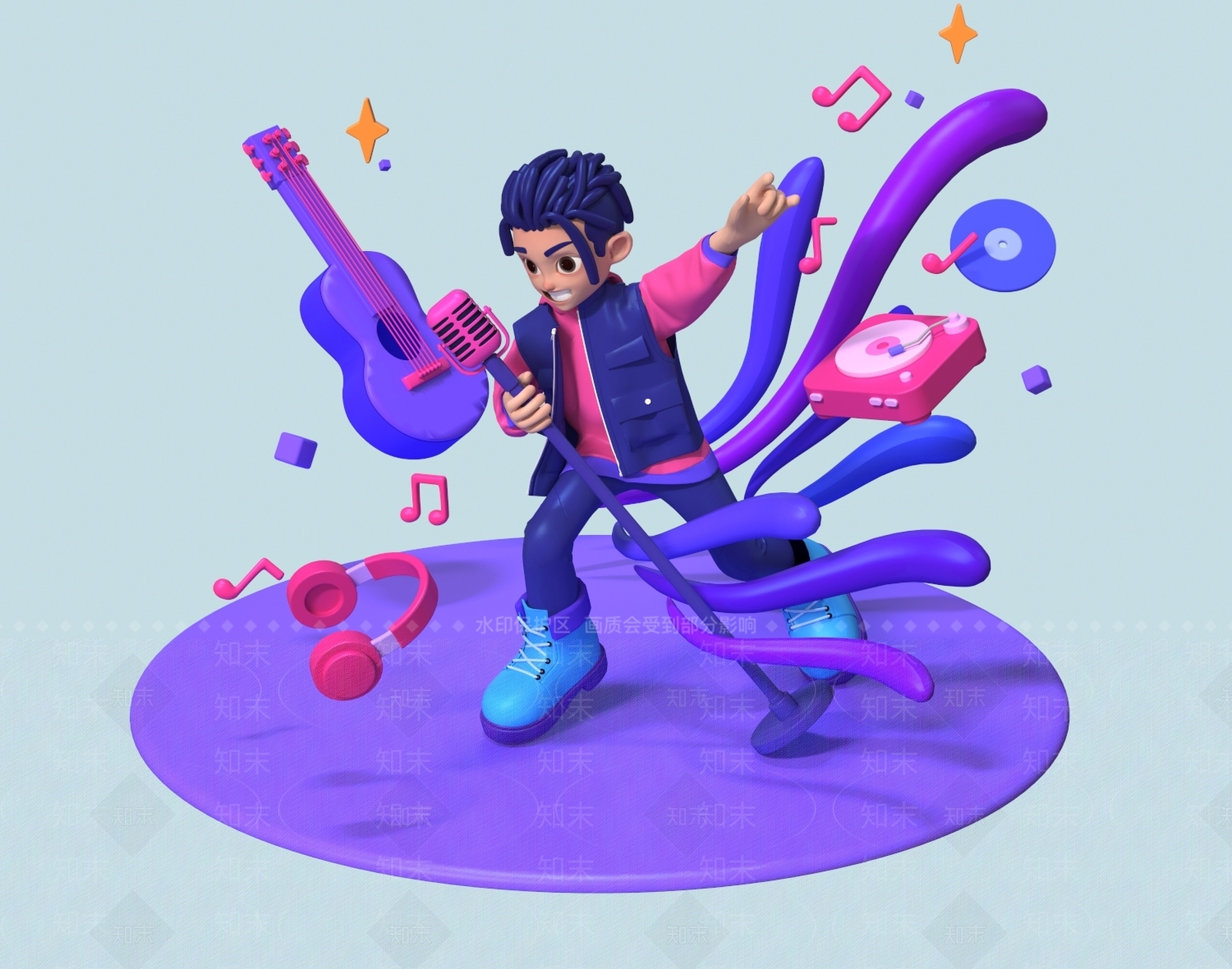 现代美陈3D模型下载【ID:1187343940】