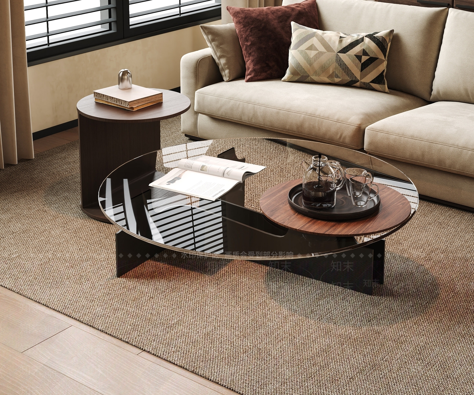 现代茶几SU模型下载【ID:1187349260】