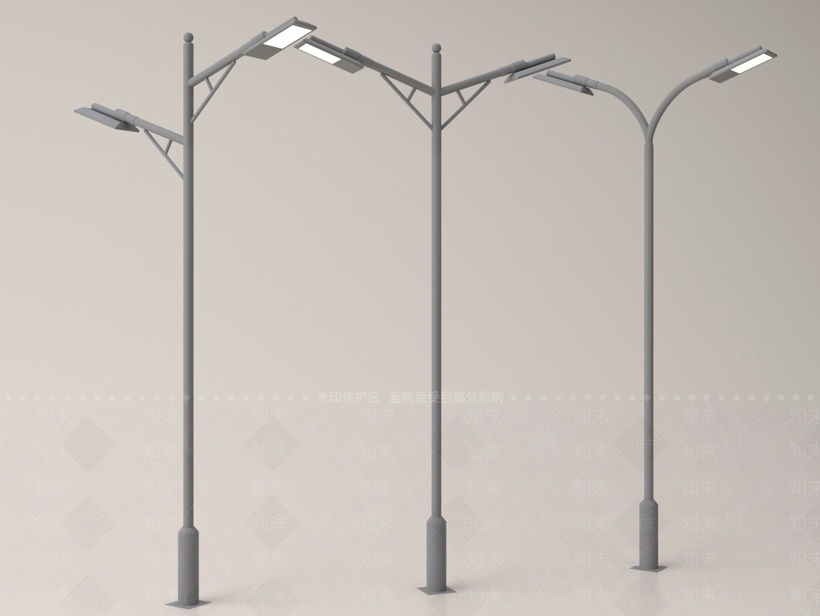 现代路灯SU模型下载【ID:1187349925】