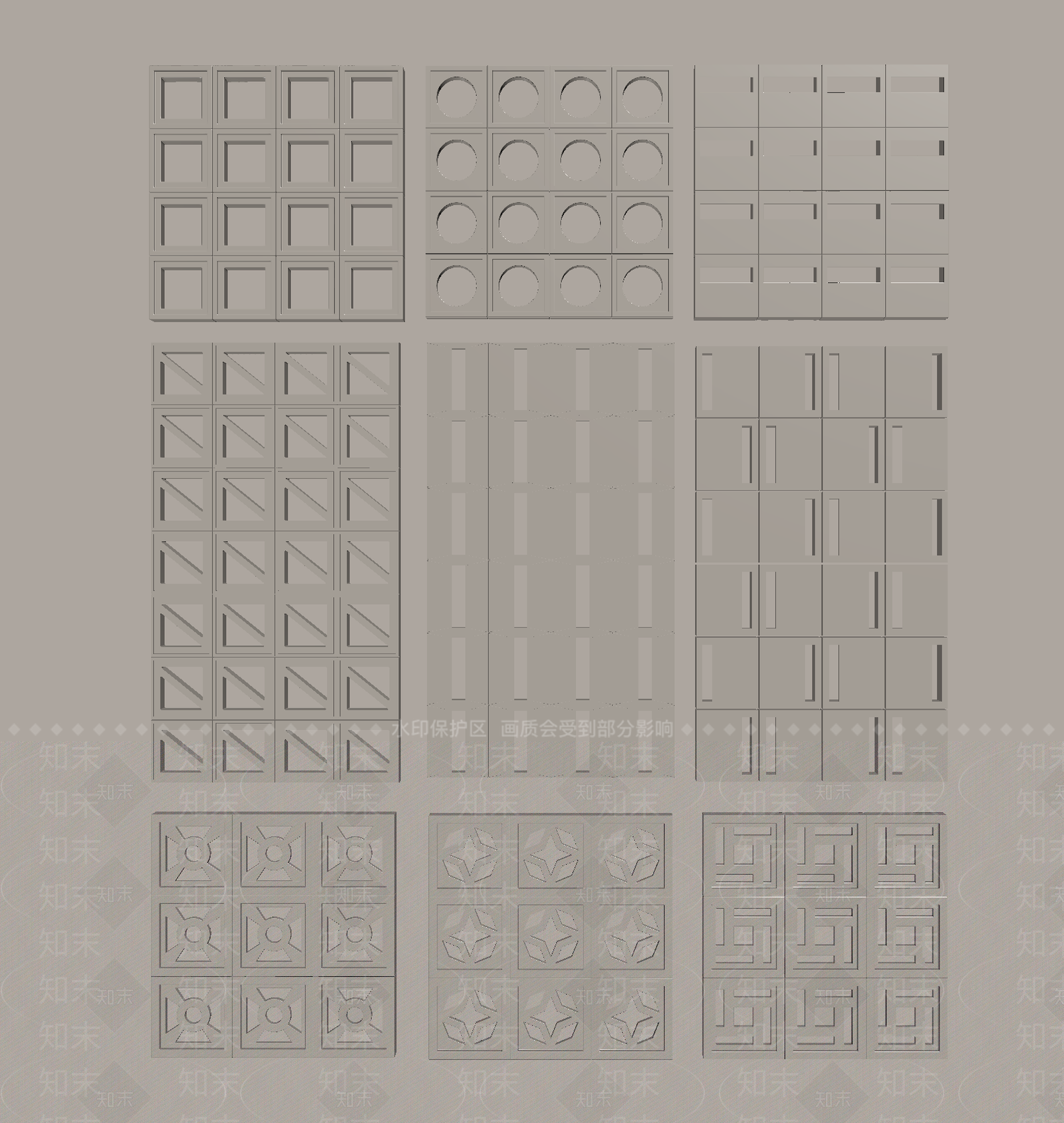 现代隔断SU模型下载【ID:1187357577】