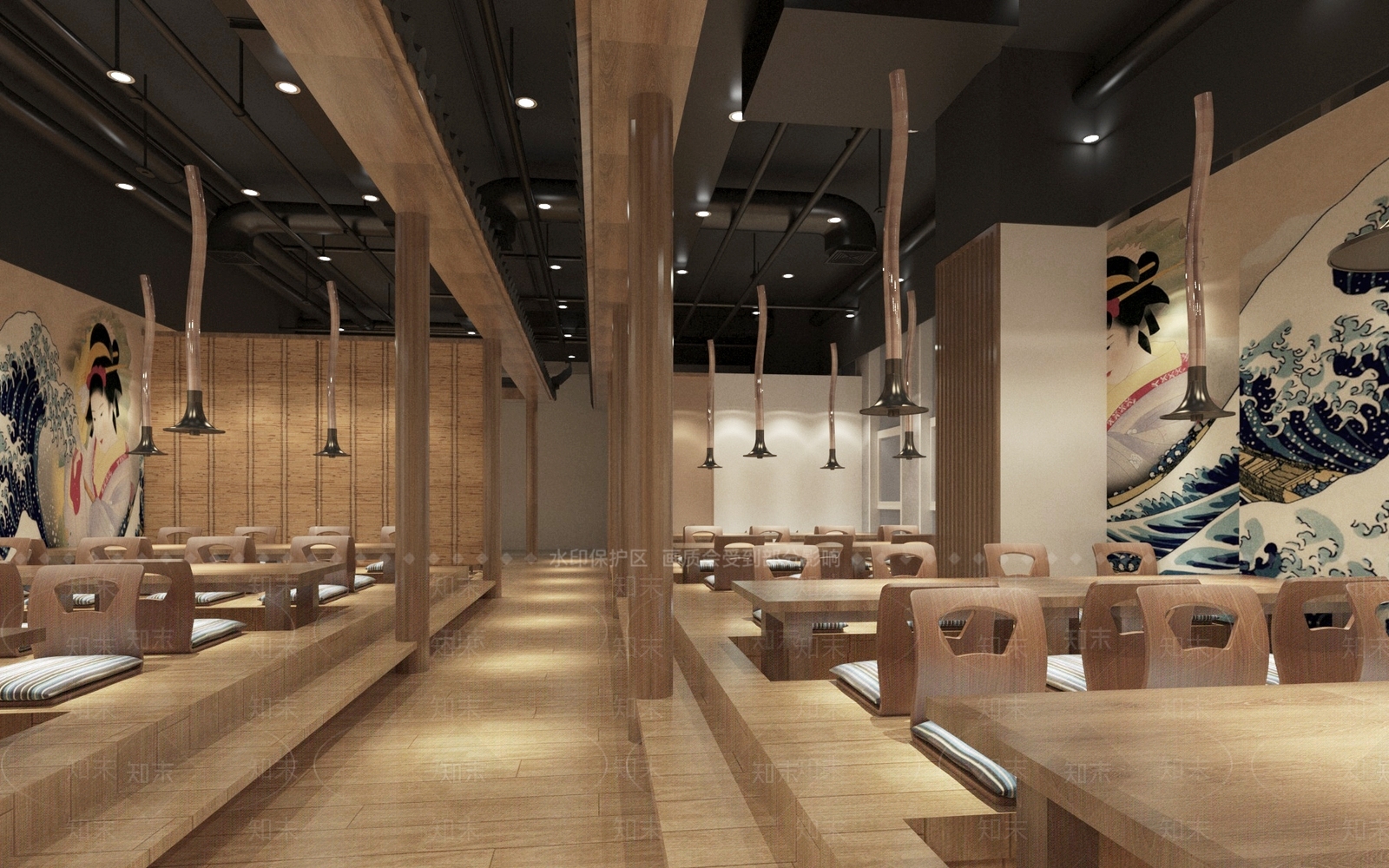 新中式烧烤烤肉店SU模型下载【ID:1187357625】