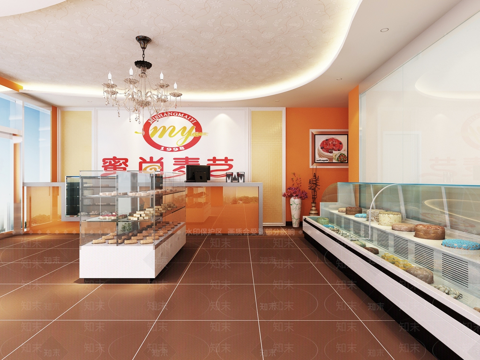 现代甜品面包店SU模型下载【ID:1187358591】