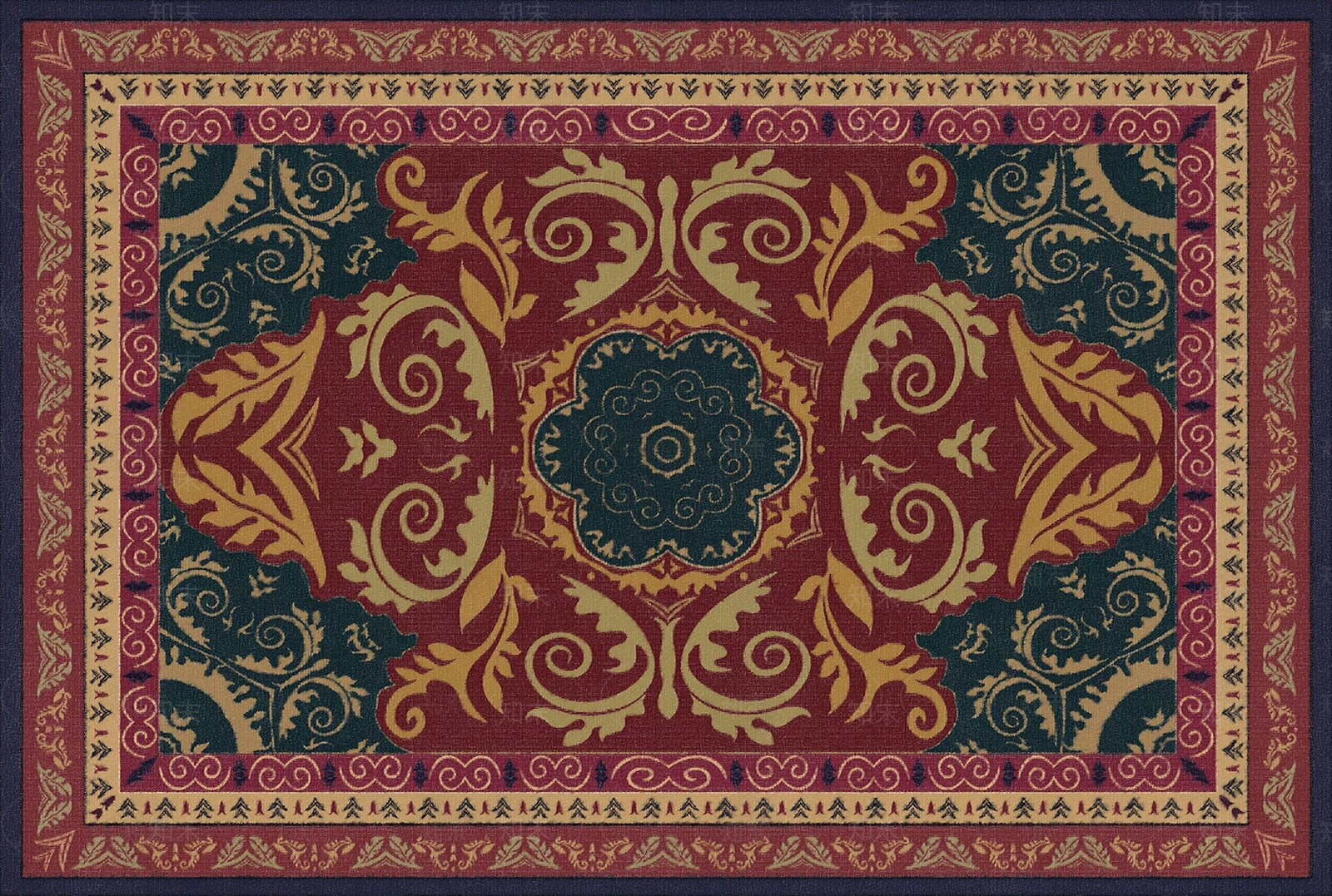 现代新中式地毯贴图下载【ID:1187361788】