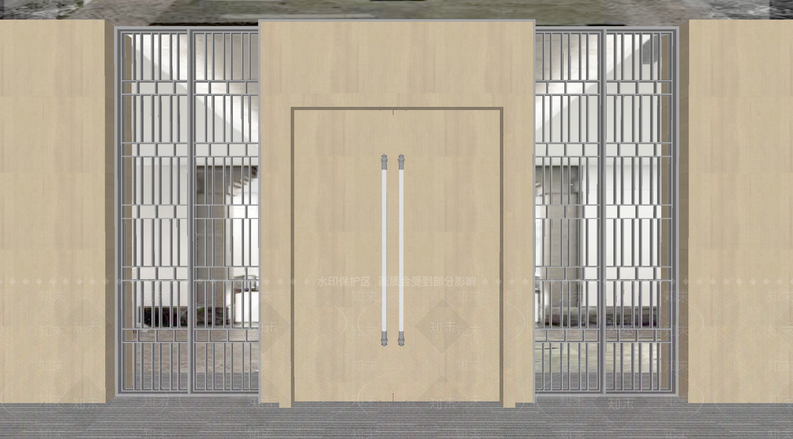 现代隔断SU模型下载【ID:1187362530】