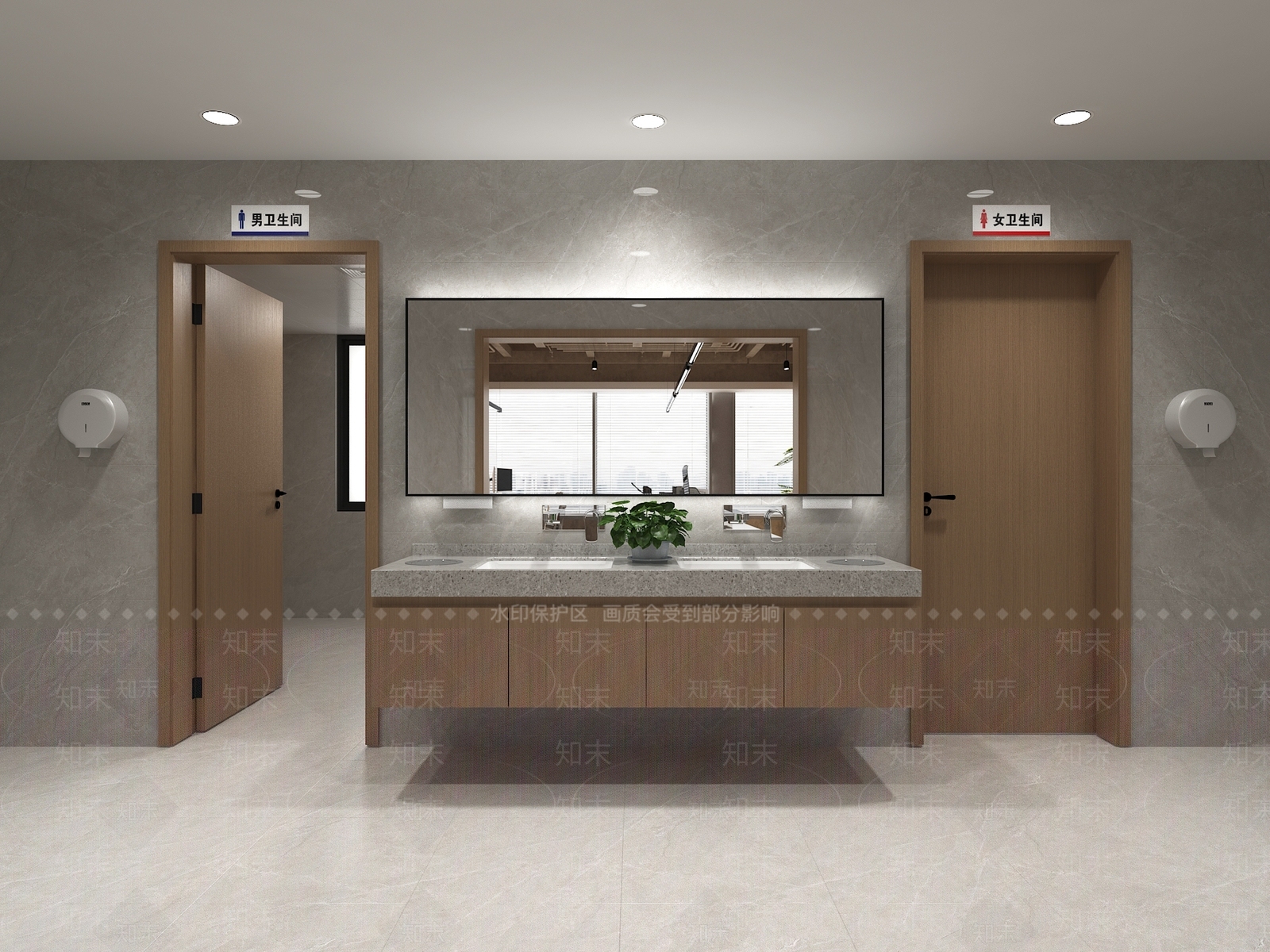 现代公共卫生间3D模型下载【ID:1187366605】