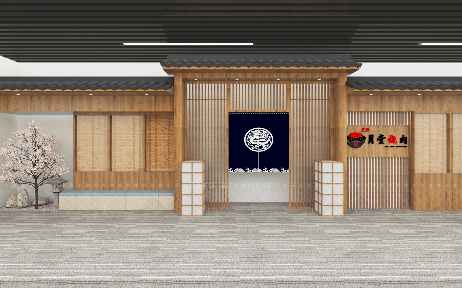中式文化墙SU模型下载【ID:1187368475】
