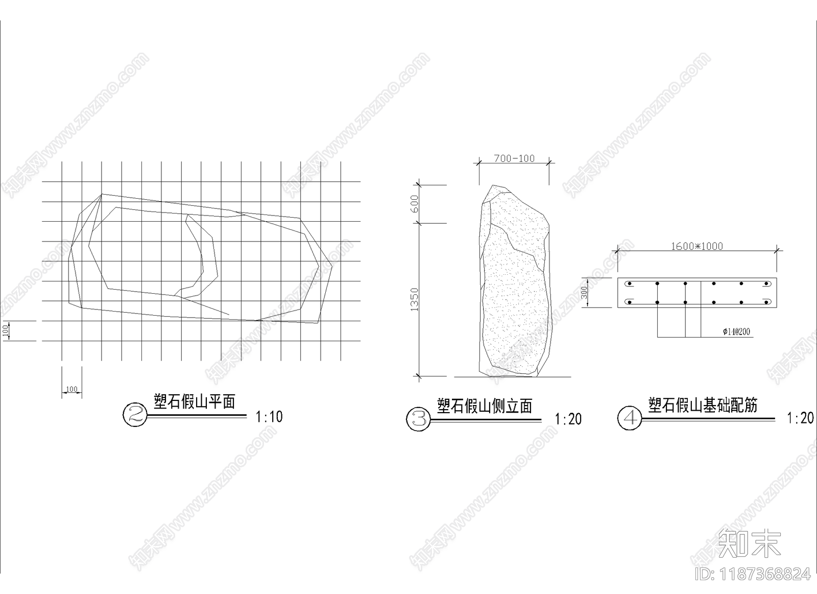 现代假山水景图库施工图下载【ID:1187368824】