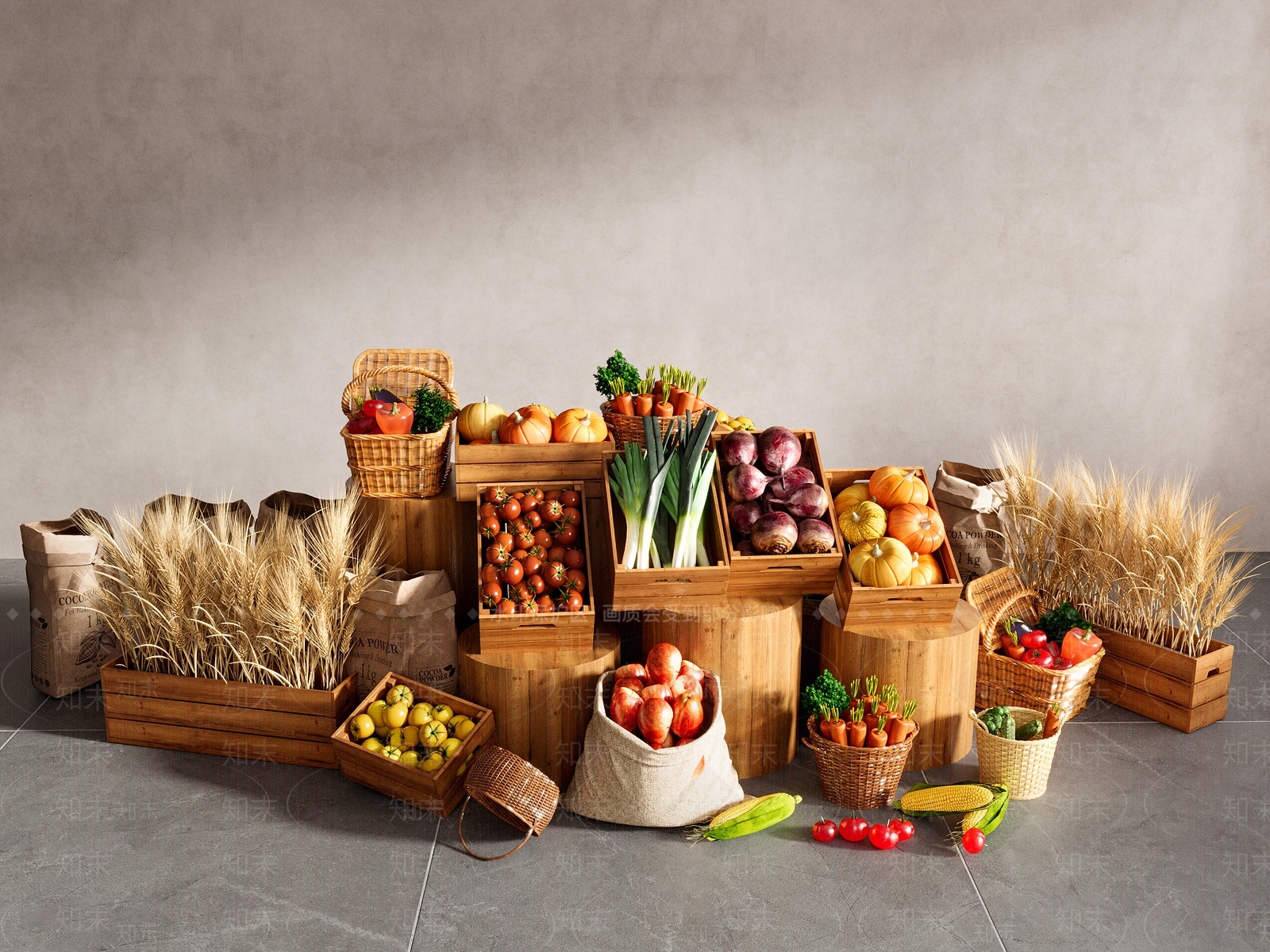 水果蔬菜SU模型下载【ID:1187372931】