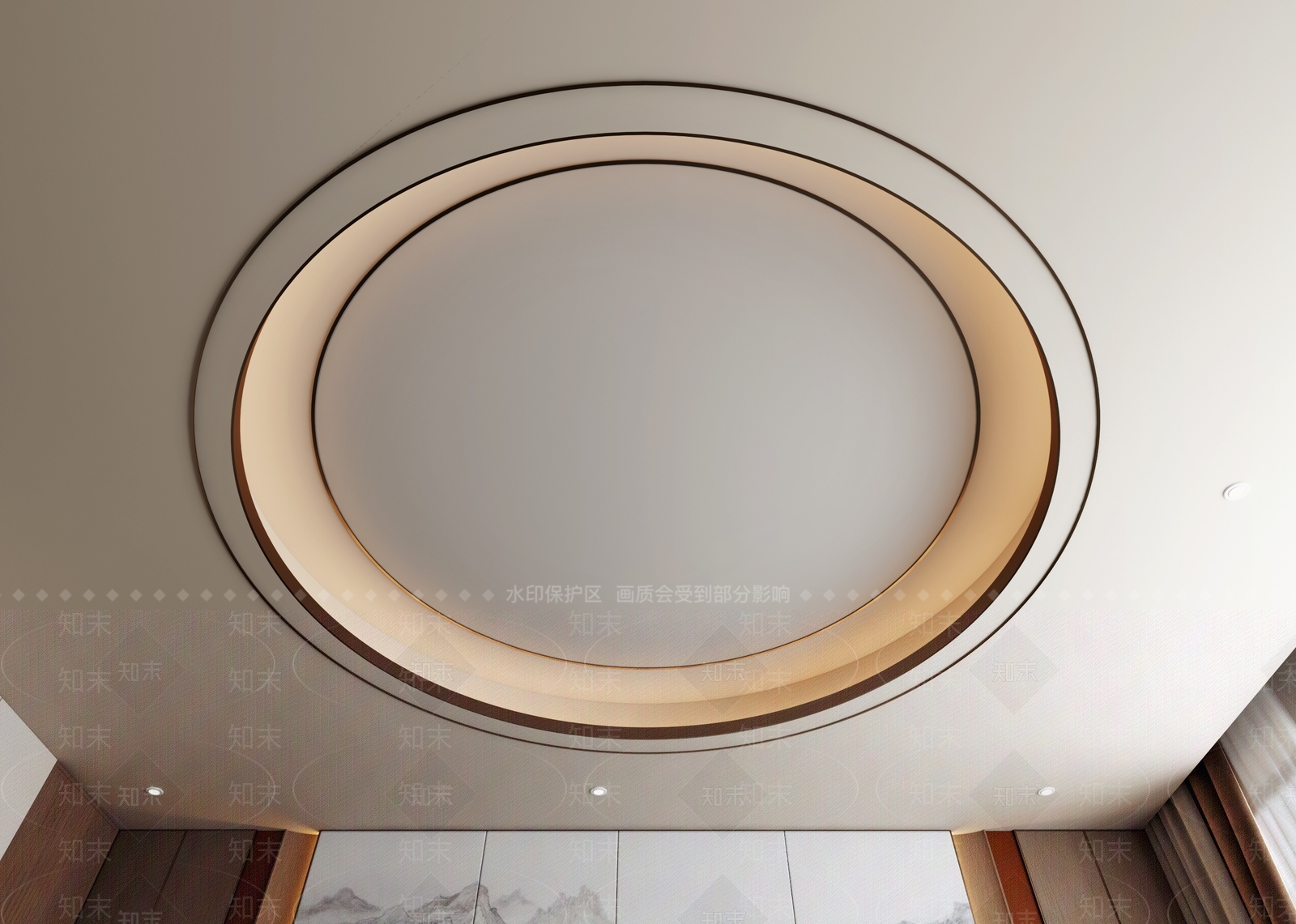 新中式吊顶SU模型下载【ID:1187376896】