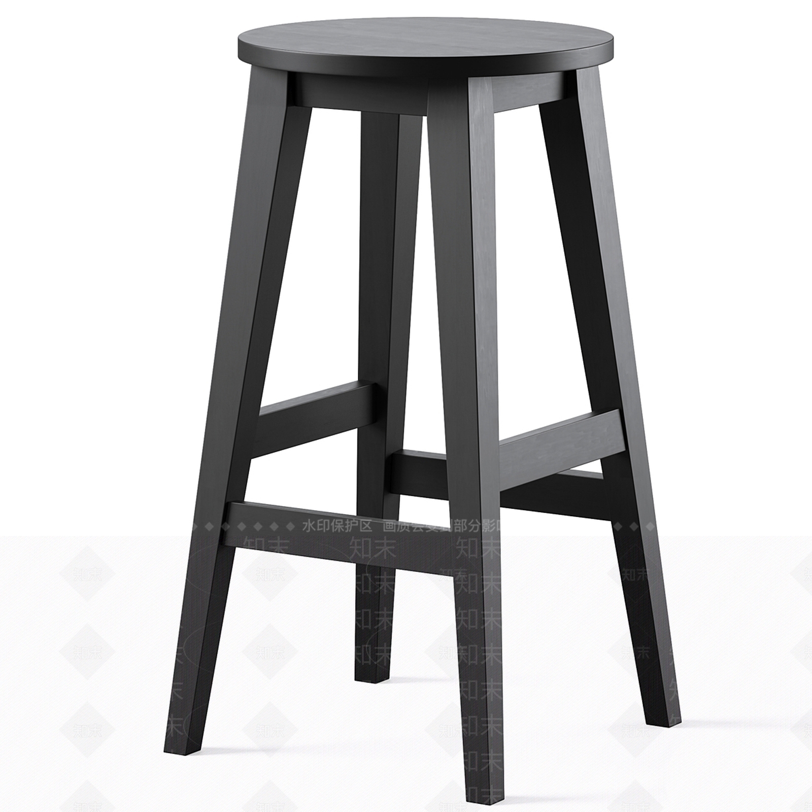 新中式现代吧椅3D模型下载【ID:1187381001】