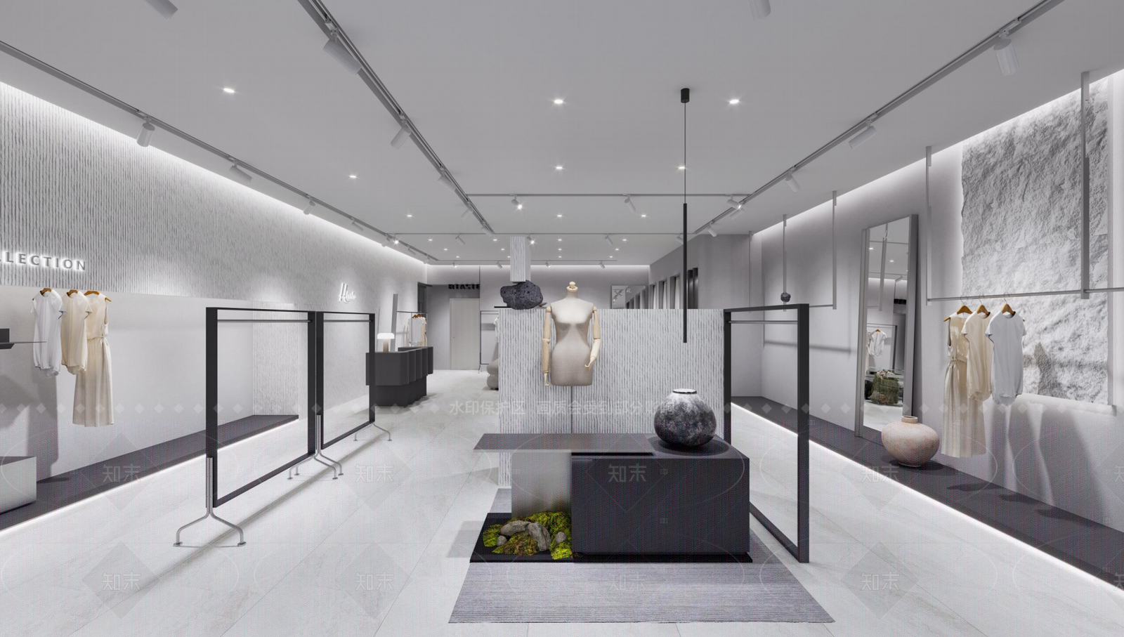 现代服装店SU模型下载【ID:1187383661】