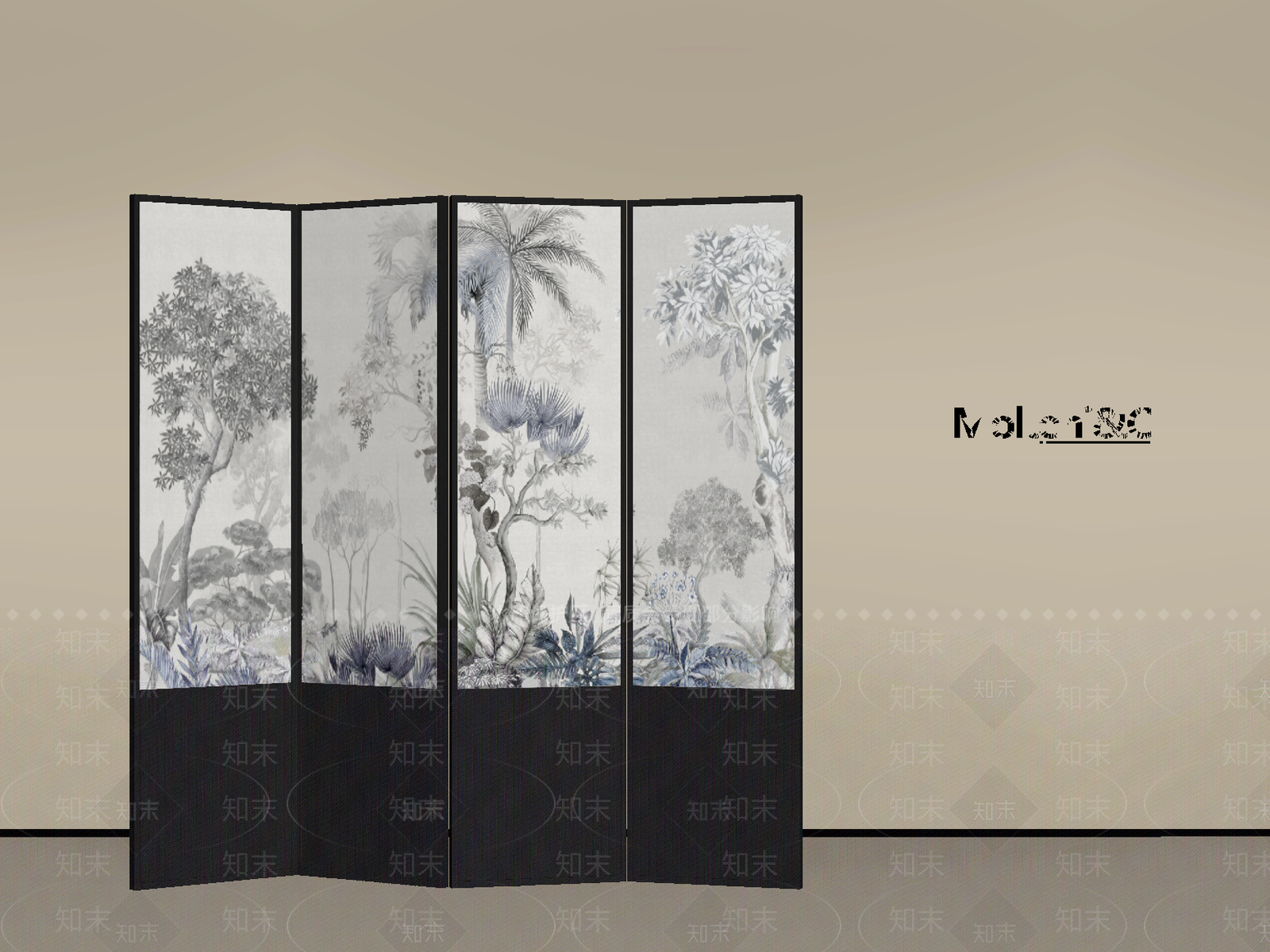 法式屏风SU模型下载【ID:1187384076】