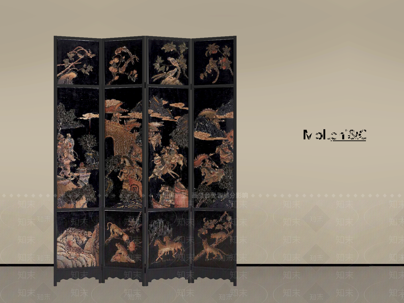 法式屏风SU模型下载【ID:1187384283】