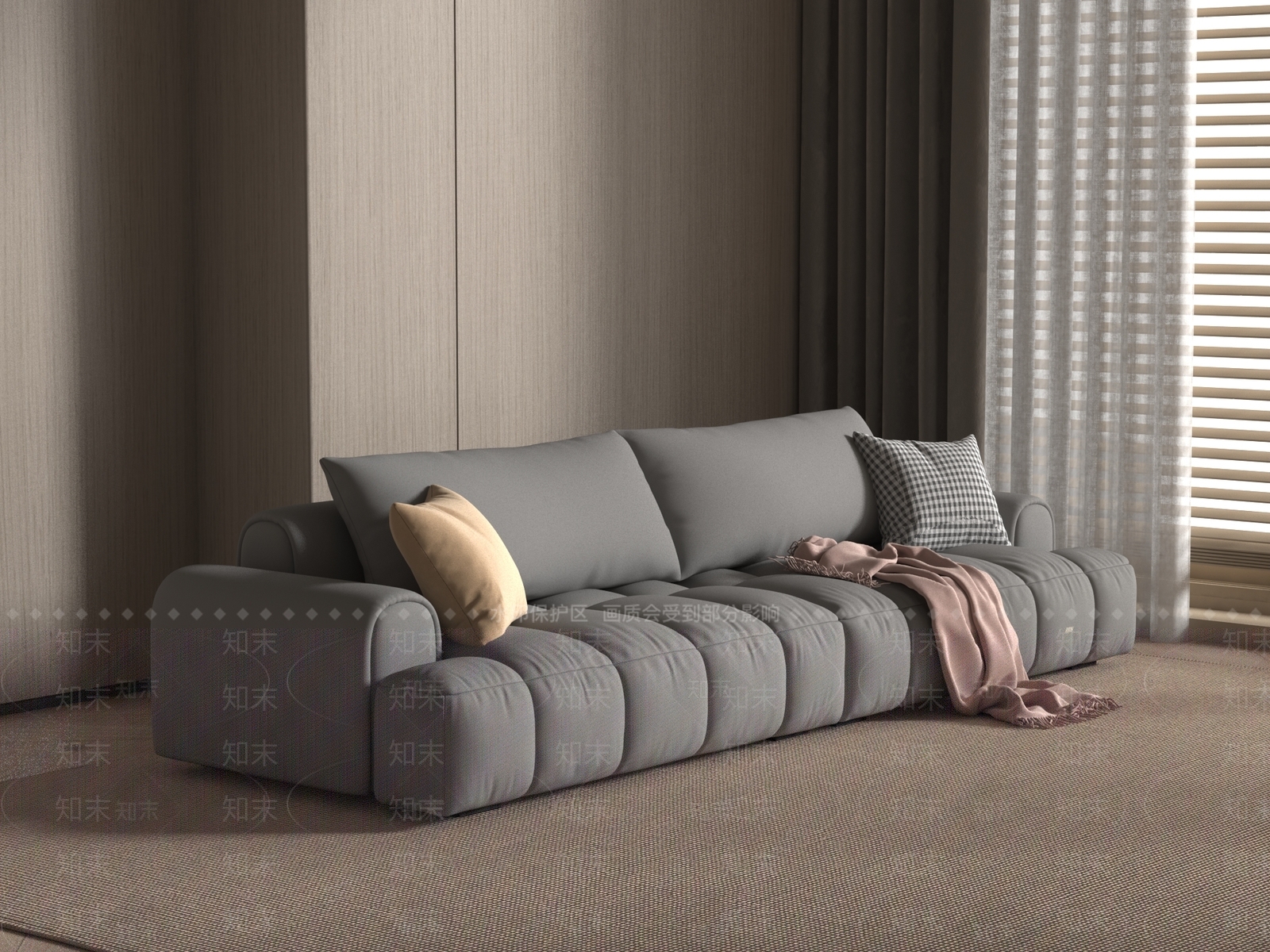 三人沙发3D模型下载【ID:1187384713】