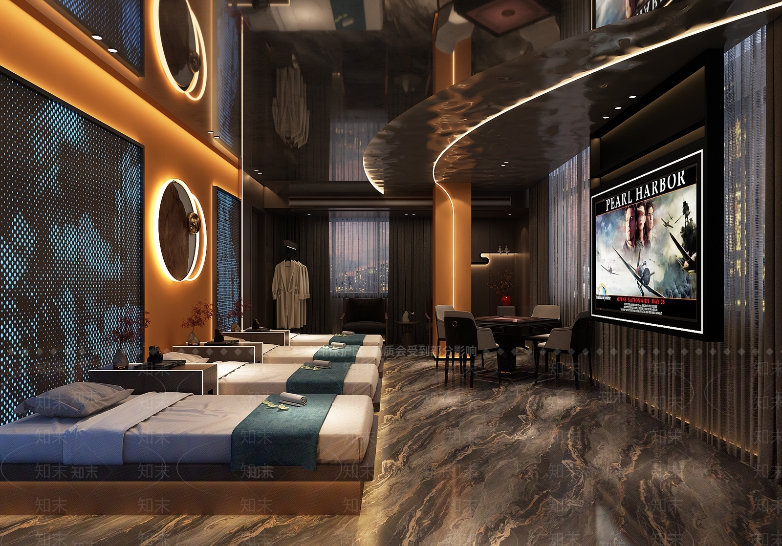 新中式现代足浴店3D模型下载【ID:1187385265】