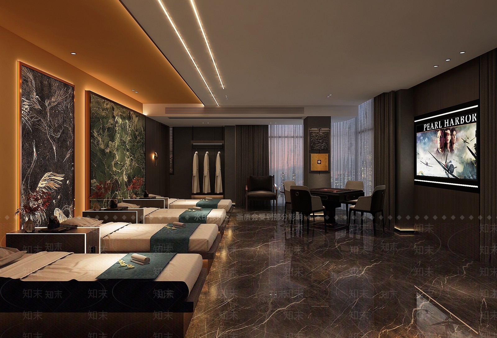 新中式足浴店3D模型下载【ID:1187386400】