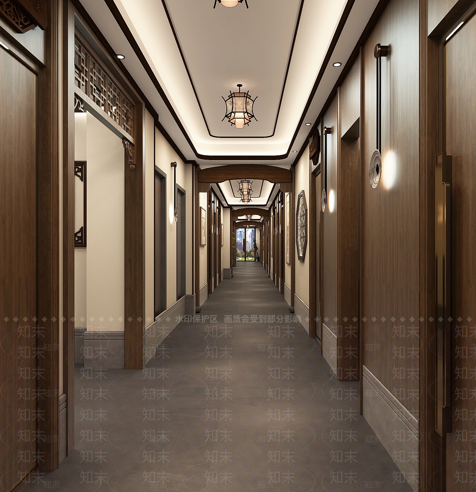 中式新中式中餐厅3D模型下载【ID:1187392384】