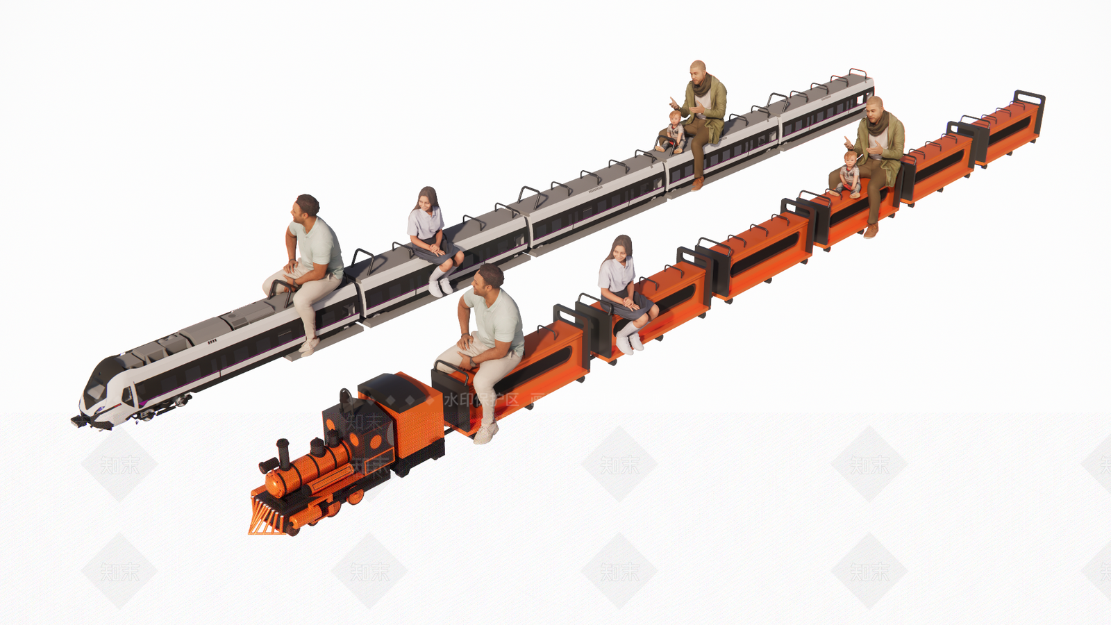 火车SU模型下载【ID:1187399211】