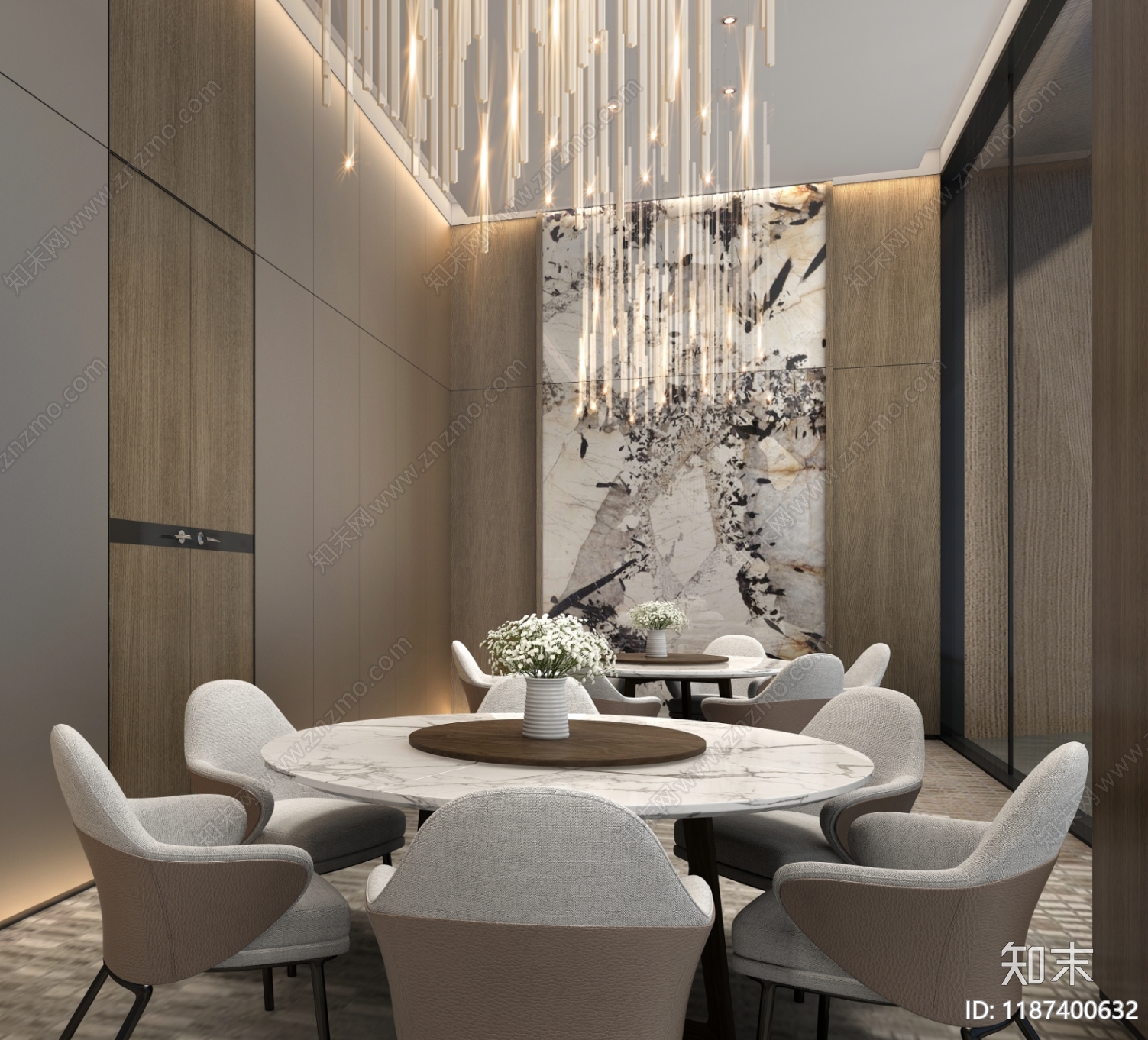 现代简约售楼处cad施工图下载【ID:1187400632】
