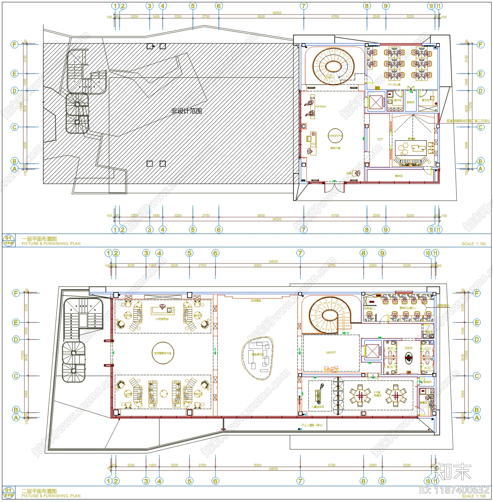 现代简约售楼处cad施工图下载【ID:1187400632】